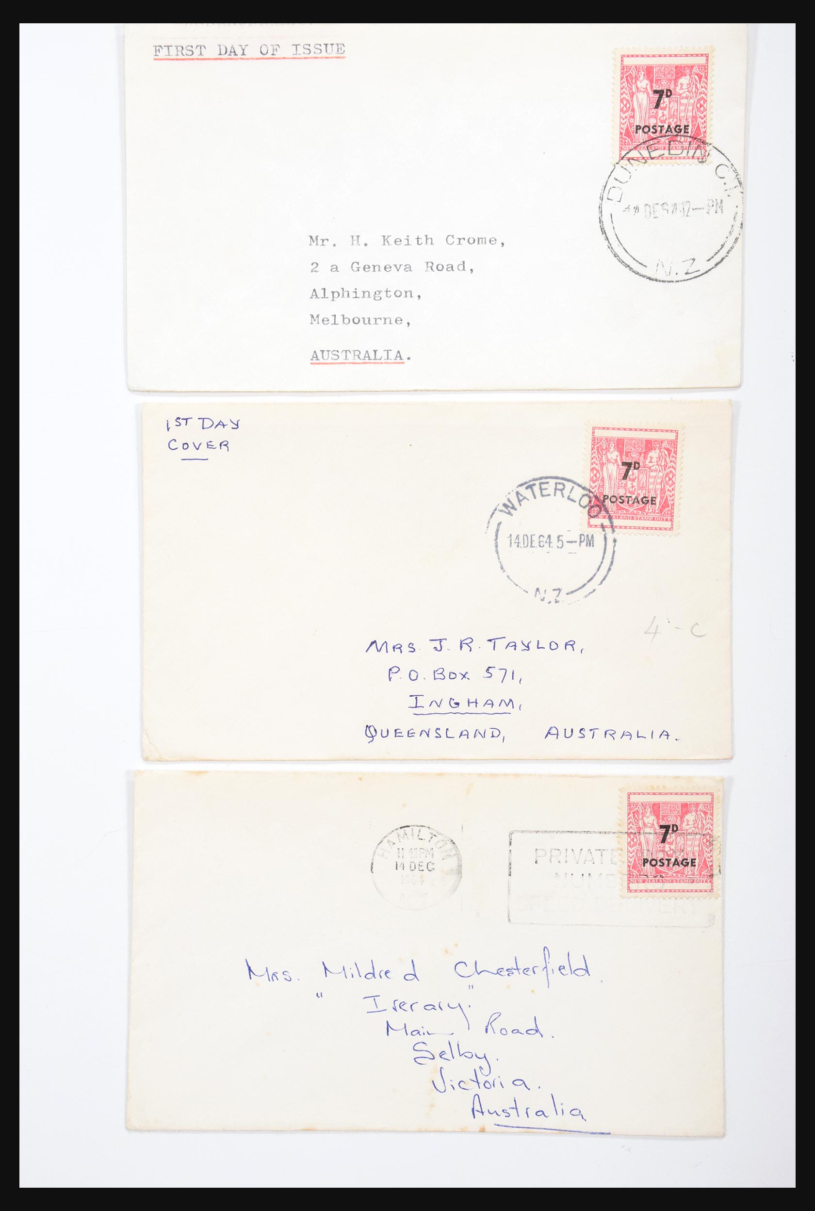30821 059 - 30821 New Zealand FDC's 1960-1971.