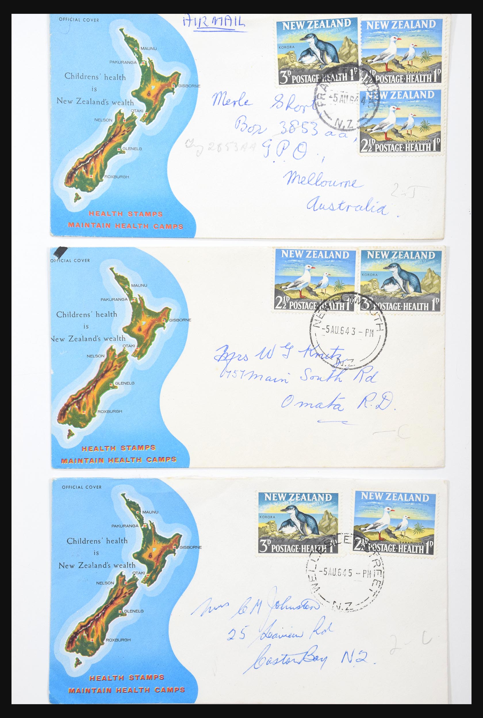 30821 062 - 30821 New Zealand FDC's 1960-1971.