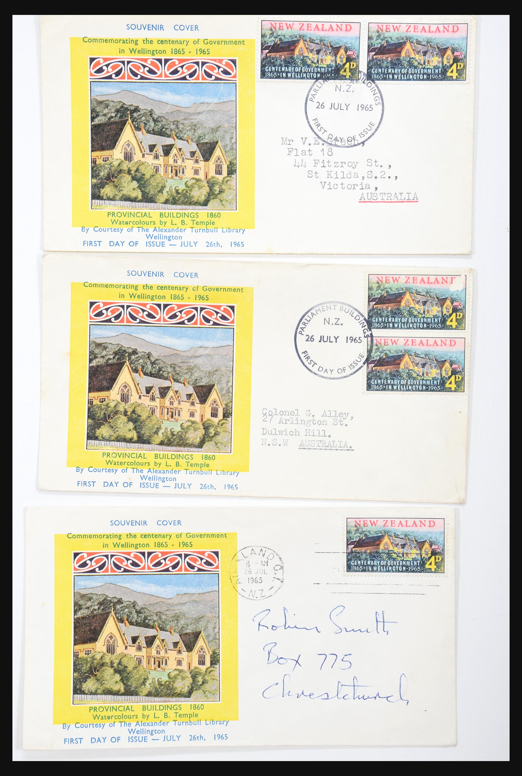 30821 080 - 30821 New Zealand FDC's 1960-1971.