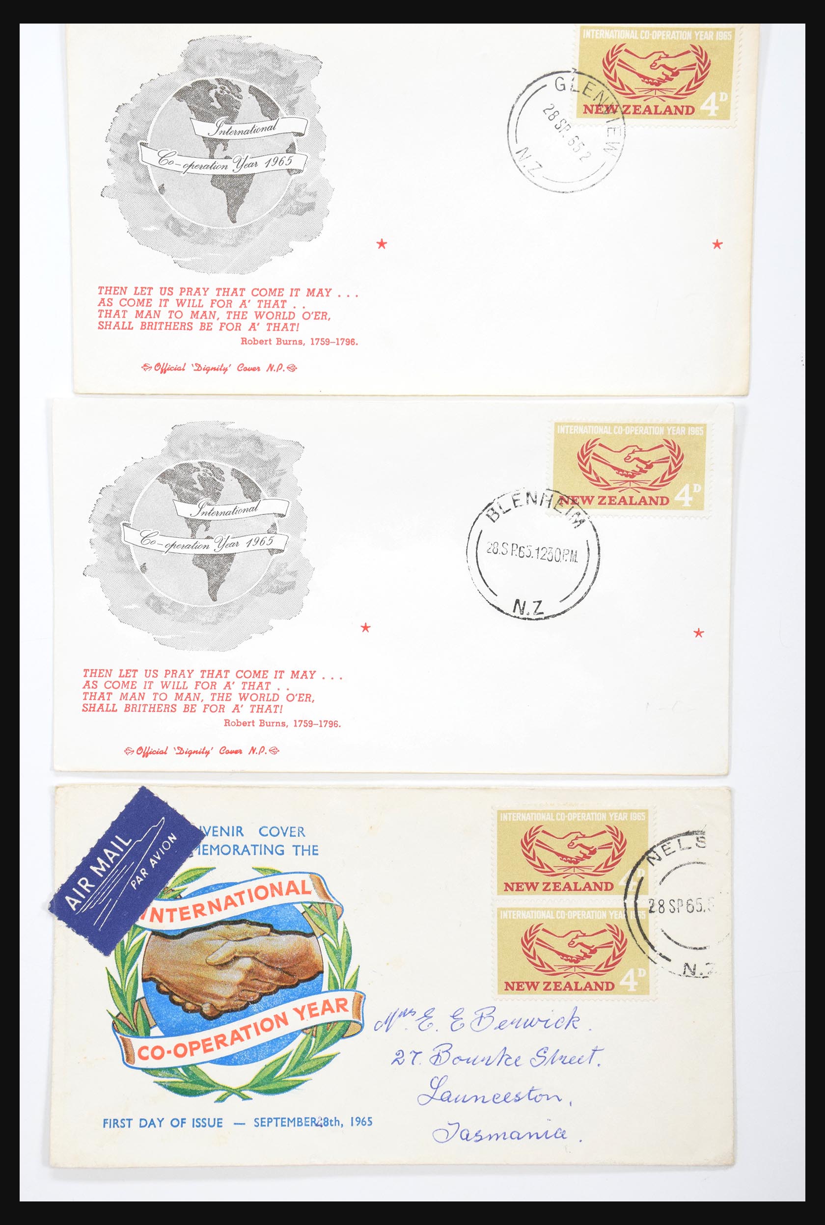 30821 083 - 30821 Nieuw Zeeland FDC's 1960-1971.