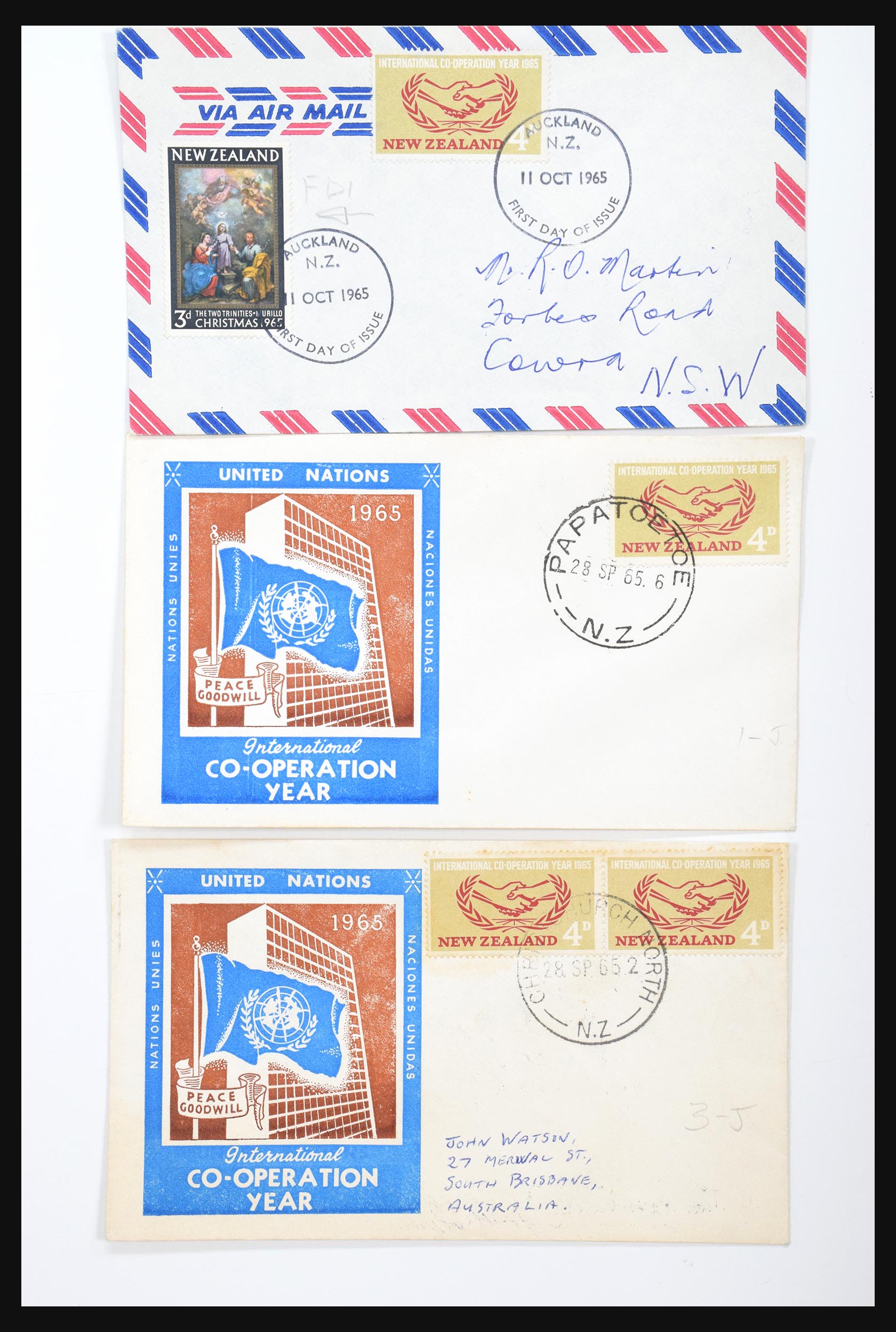 30821 084 - 30821 Nieuw Zeeland FDC's 1960-1971.