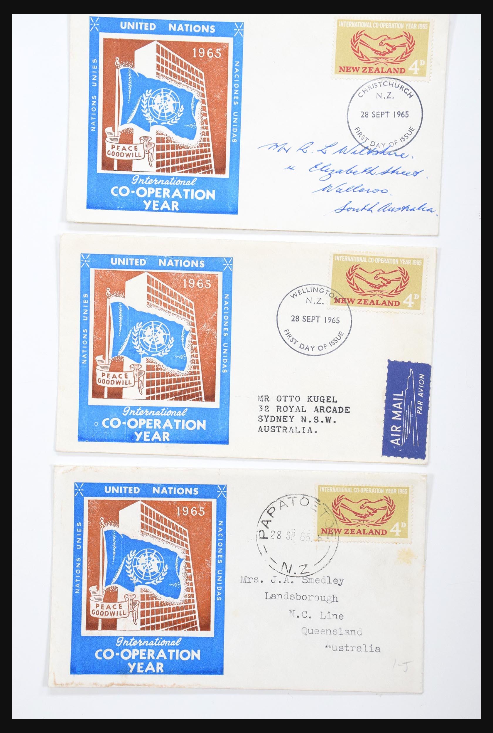 30821 085 - 30821 Nieuw Zeeland FDC's 1960-1971.