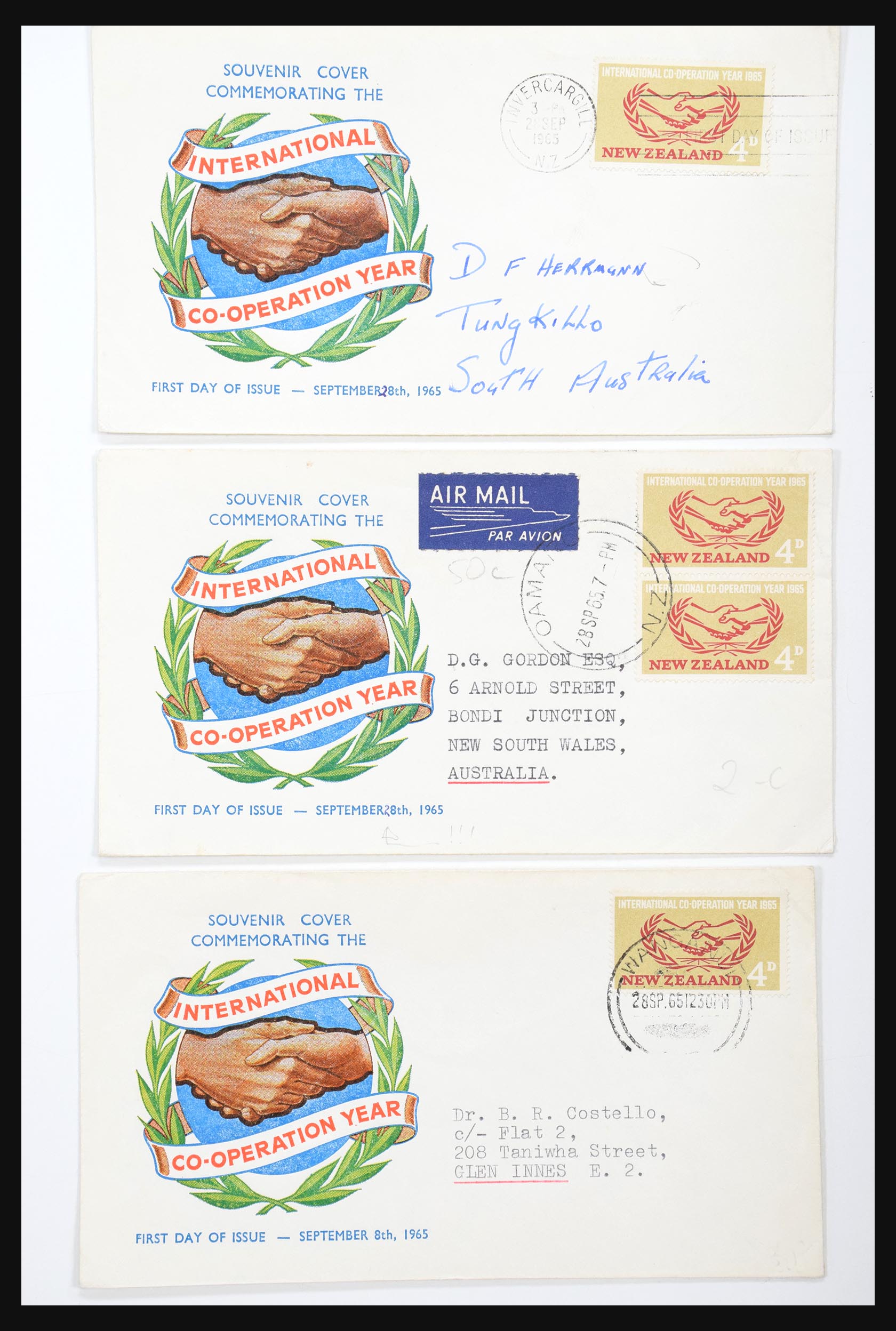 30821 086 - 30821 Nieuw Zeeland FDC's 1960-1971.