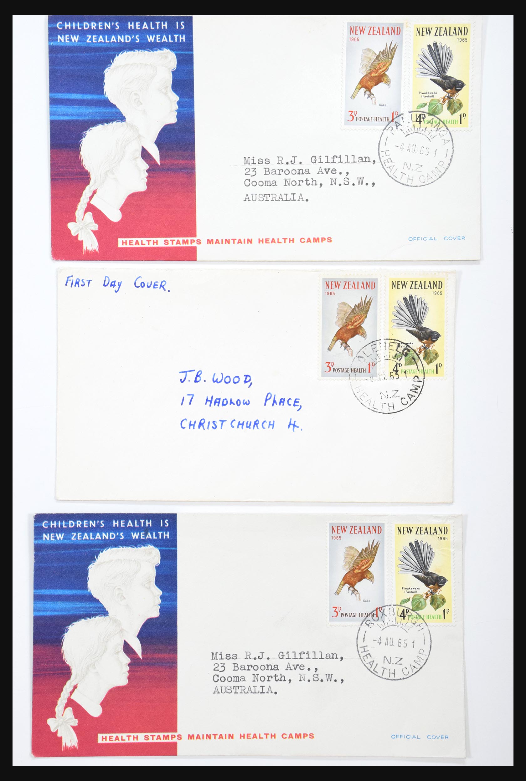 30821 090 - 30821 Nieuw Zeeland FDC's 1960-1971.