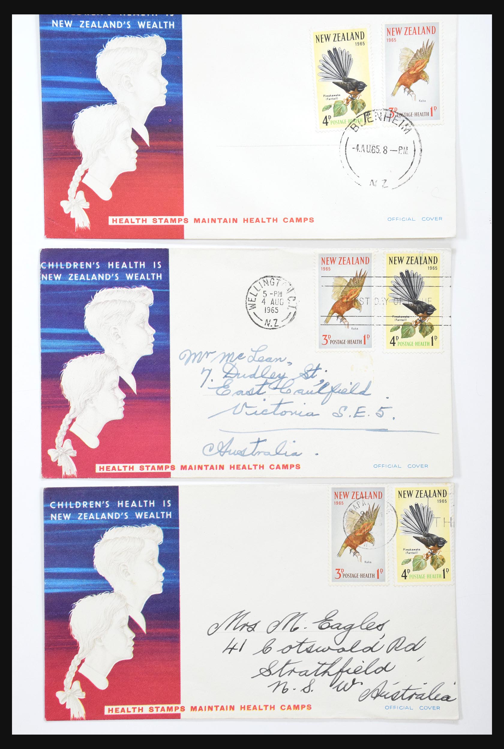 30821 092 - 30821 Nieuw Zeeland FDC's 1960-1971.