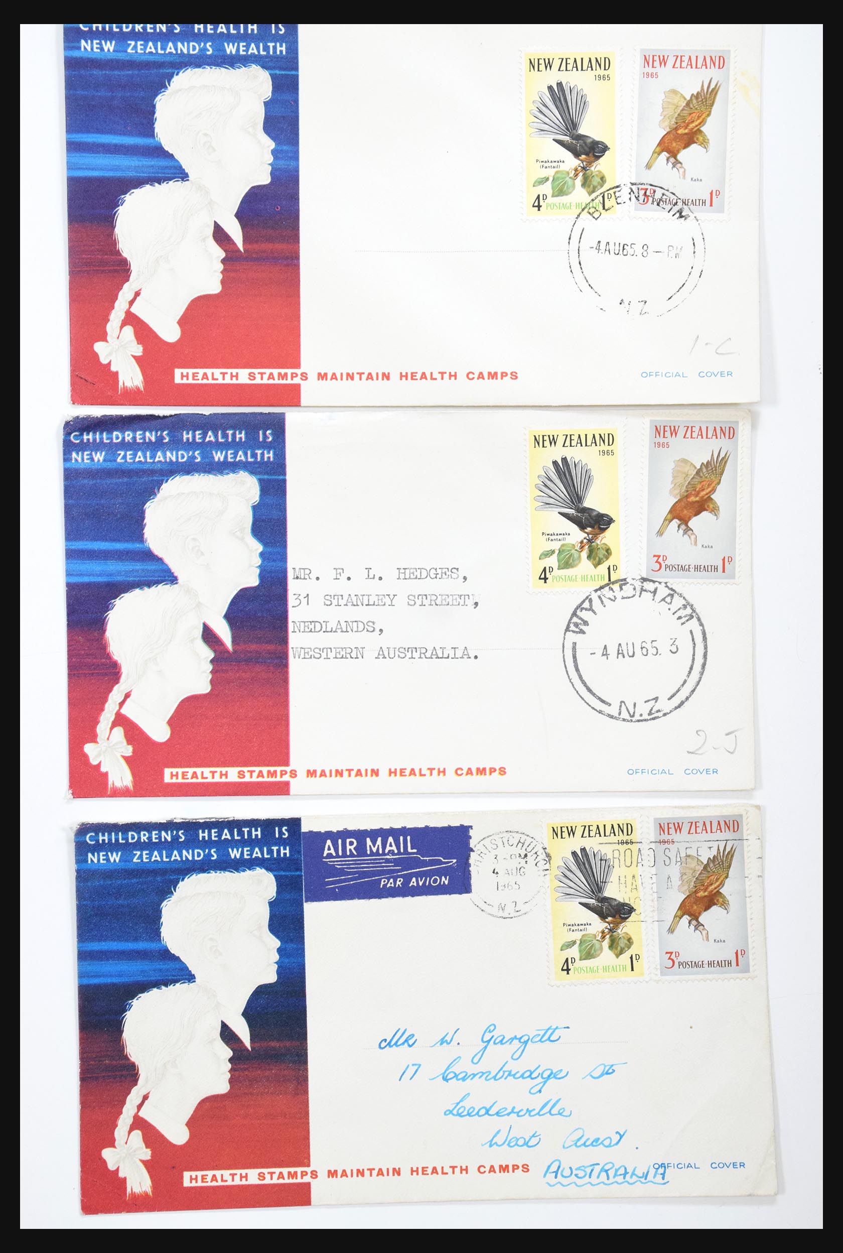 30821 093 - 30821 Nieuw Zeeland FDC's 1960-1971.