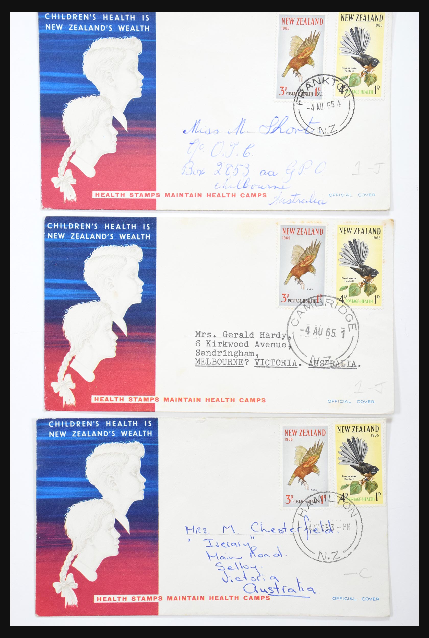 30821 094 - 30821 Nieuw Zeeland FDC's 1960-1971.