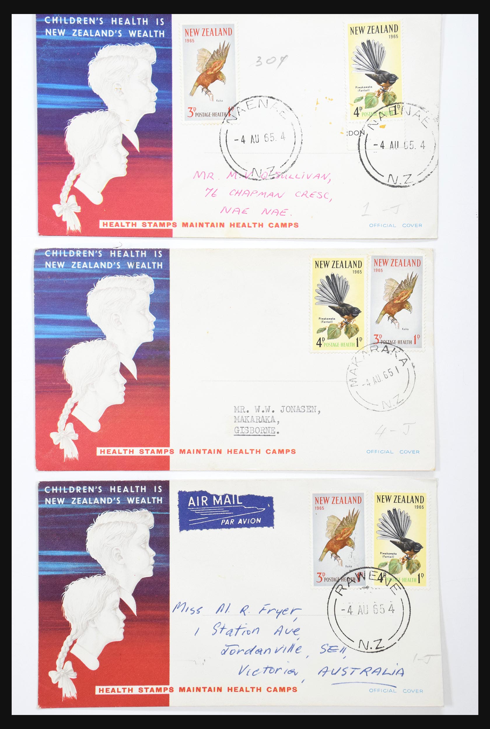 30821 095 - 30821 New Zealand FDC's 1960-1971.
