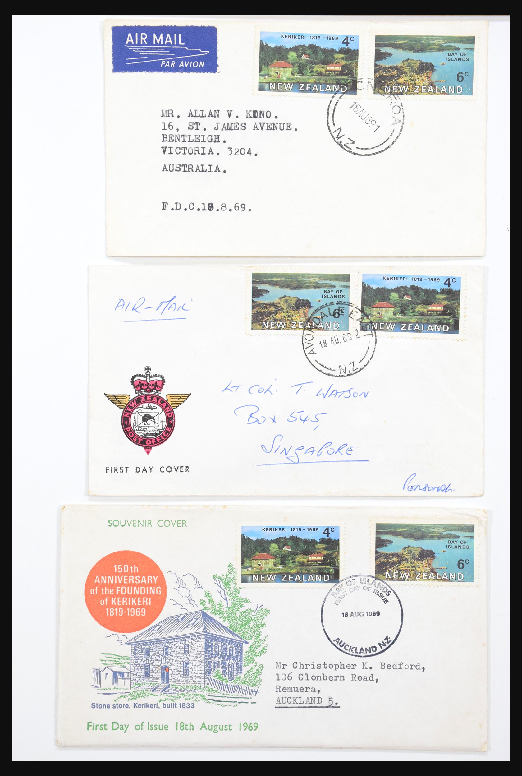 30821 245 - 30821 Nieuw Zeeland FDC's 1960-1971.