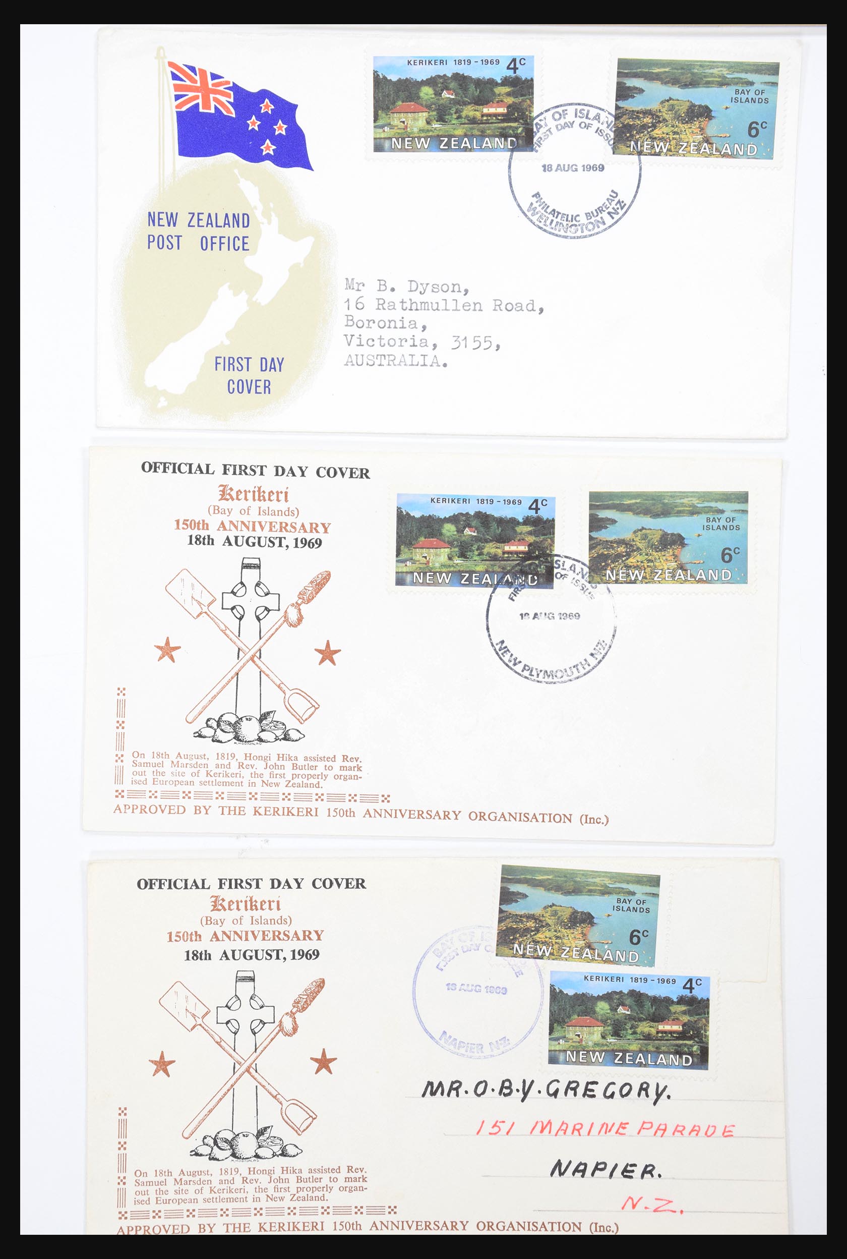 30821 247 - 30821 Nieuw Zeeland FDC's 1960-1971.