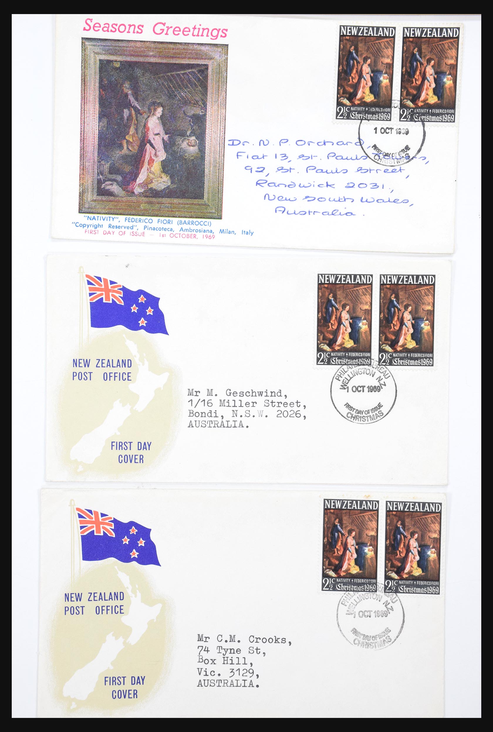 30821 249 - 30821 New Zealand FDC's 1960-1971.