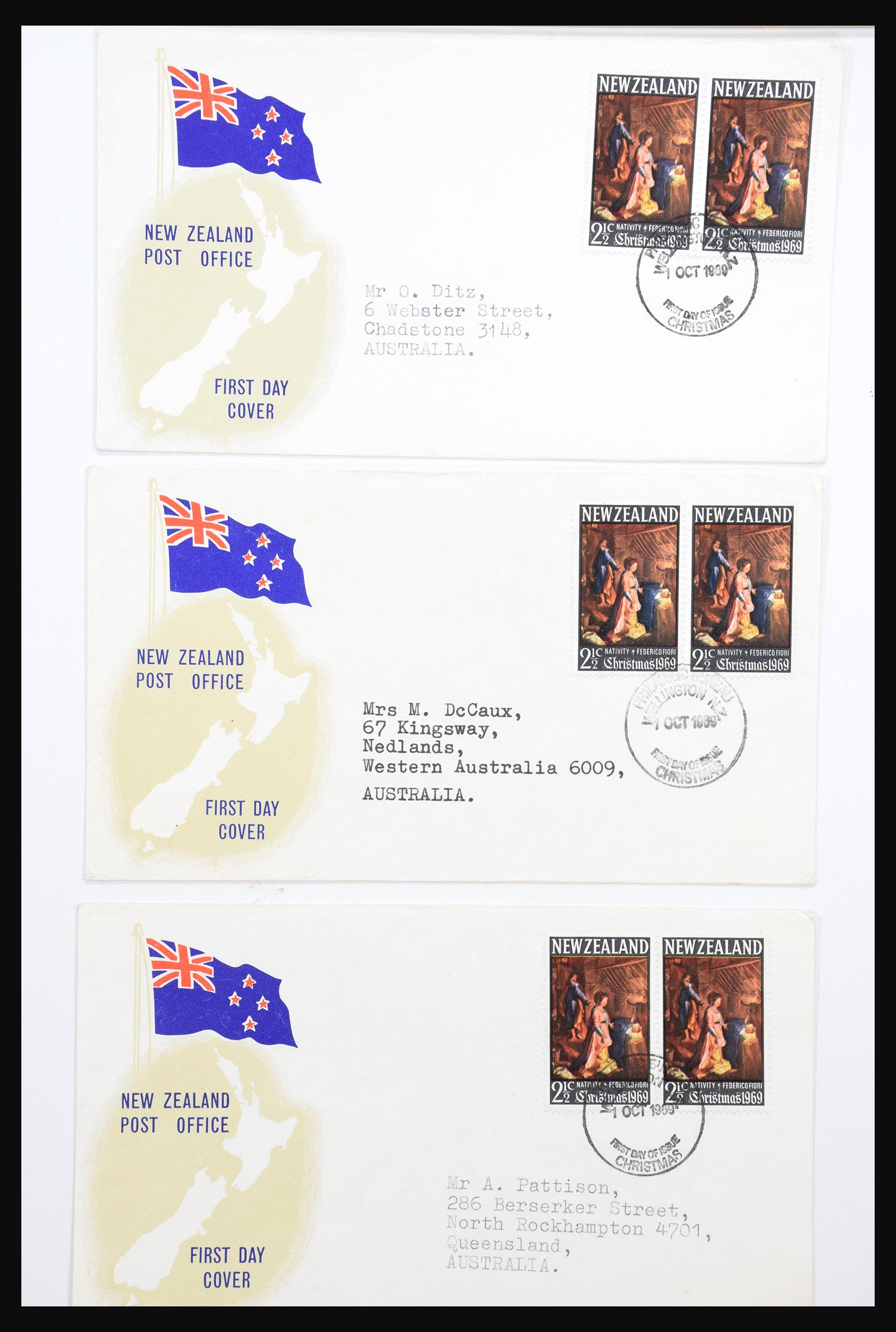 30821 250 - 30821 New Zealand FDC's 1960-1971.