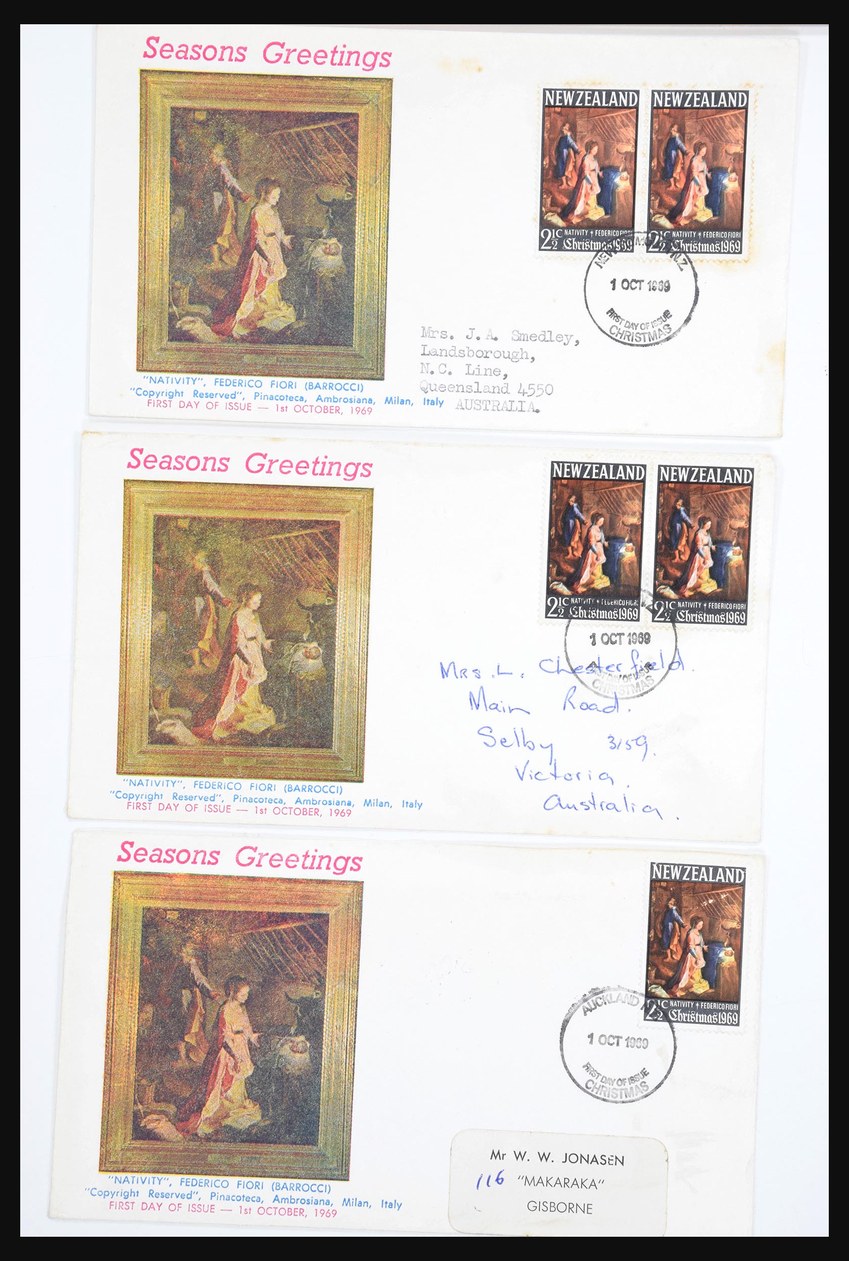 30821 251 - 30821 New Zealand FDC's 1960-1971.