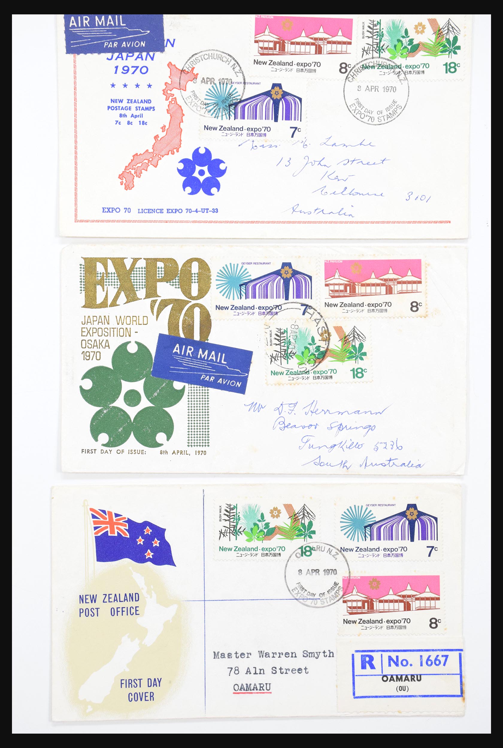 30821 269 - 30821 New Zealand FDC's 1960-1971.