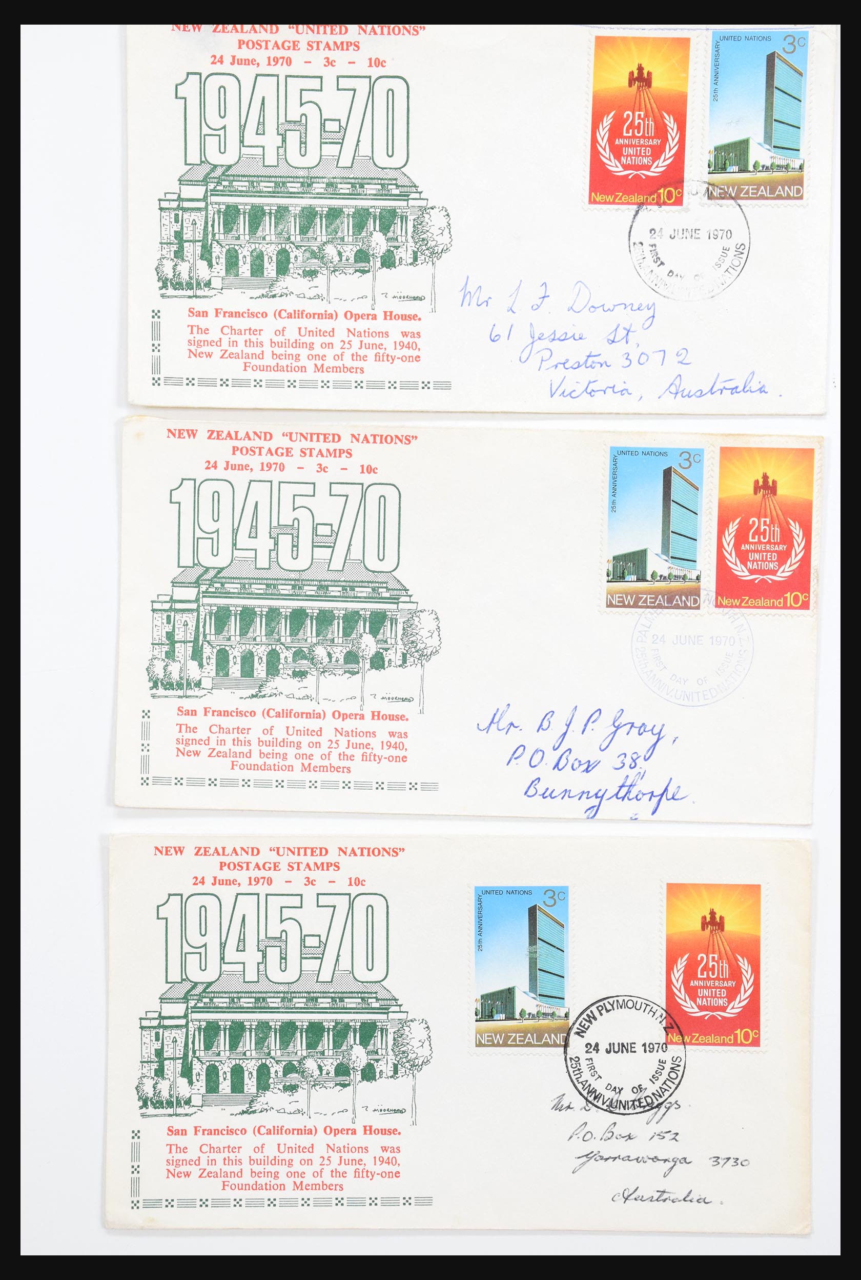 30821 274 - 30821 Nieuw Zeeland FDC's 1960-1971.