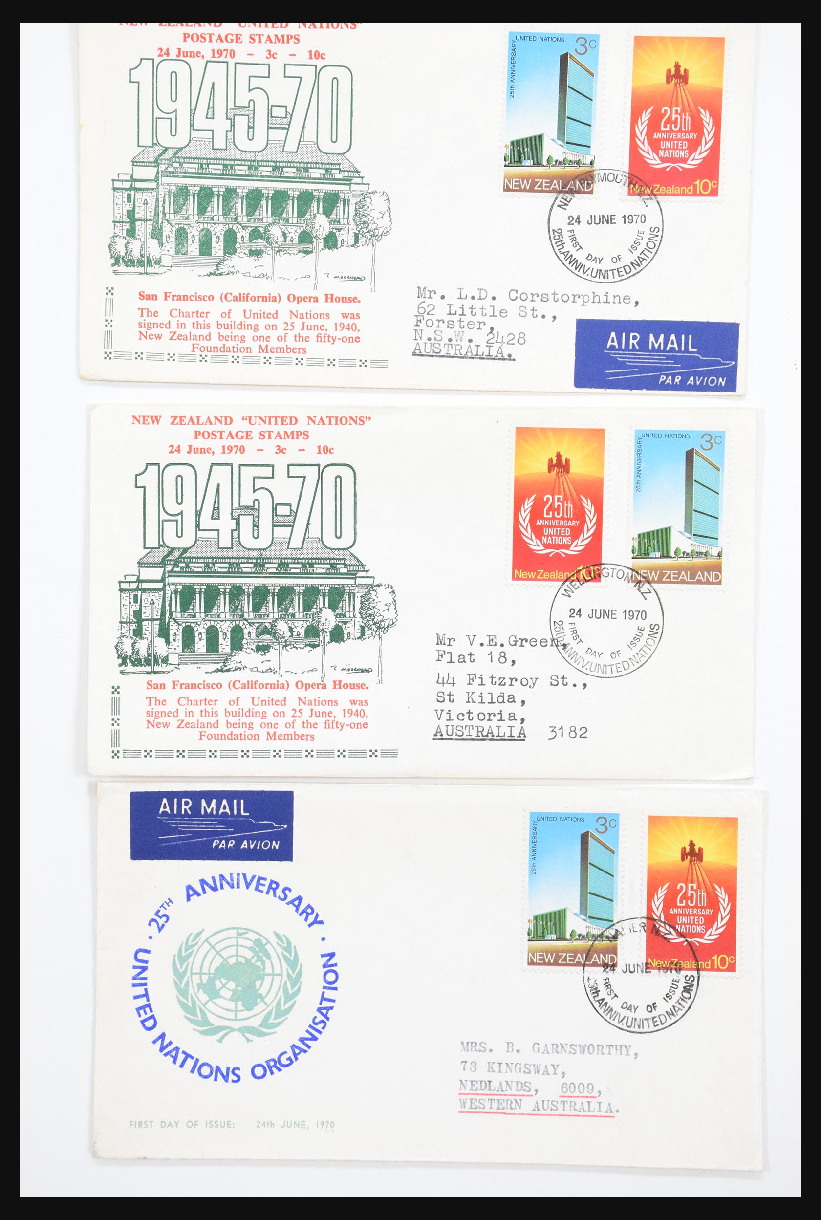 30821 275 - 30821 Nieuw Zeeland FDC's 1960-1971.
