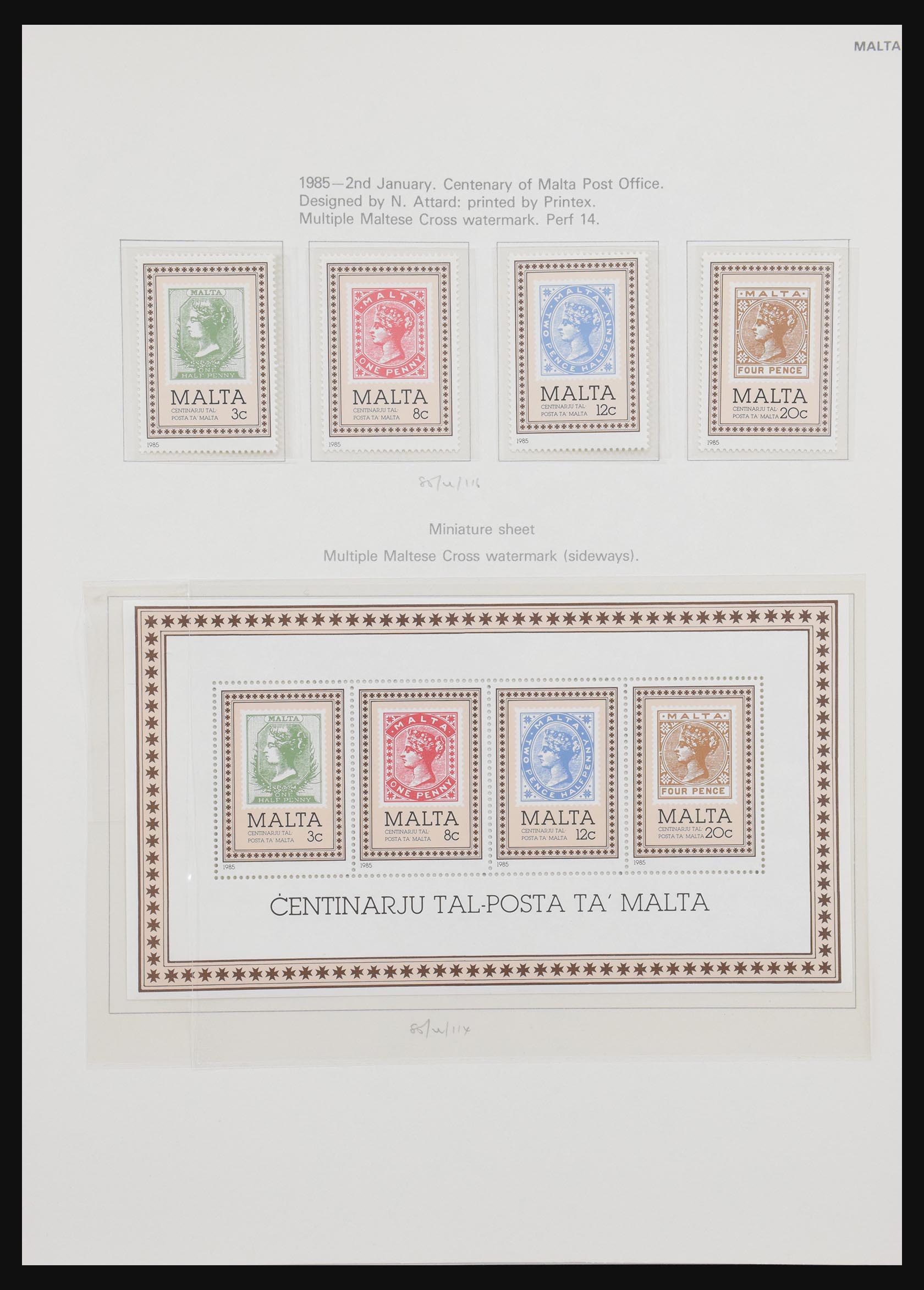 30958 092 - 30958 Malta 1860-1985.