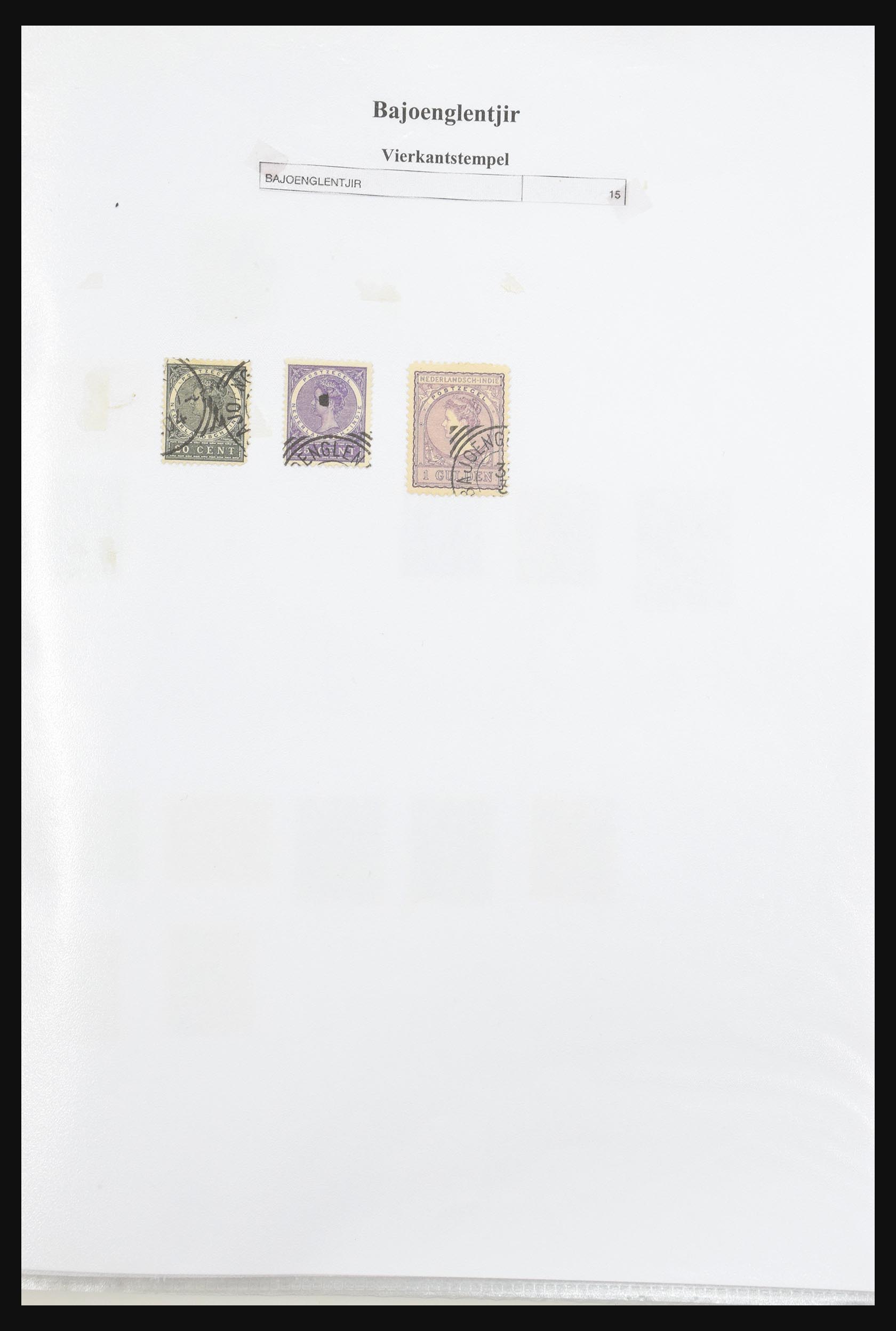 30981 009 - 30981 Dutch east Indies square cancels.