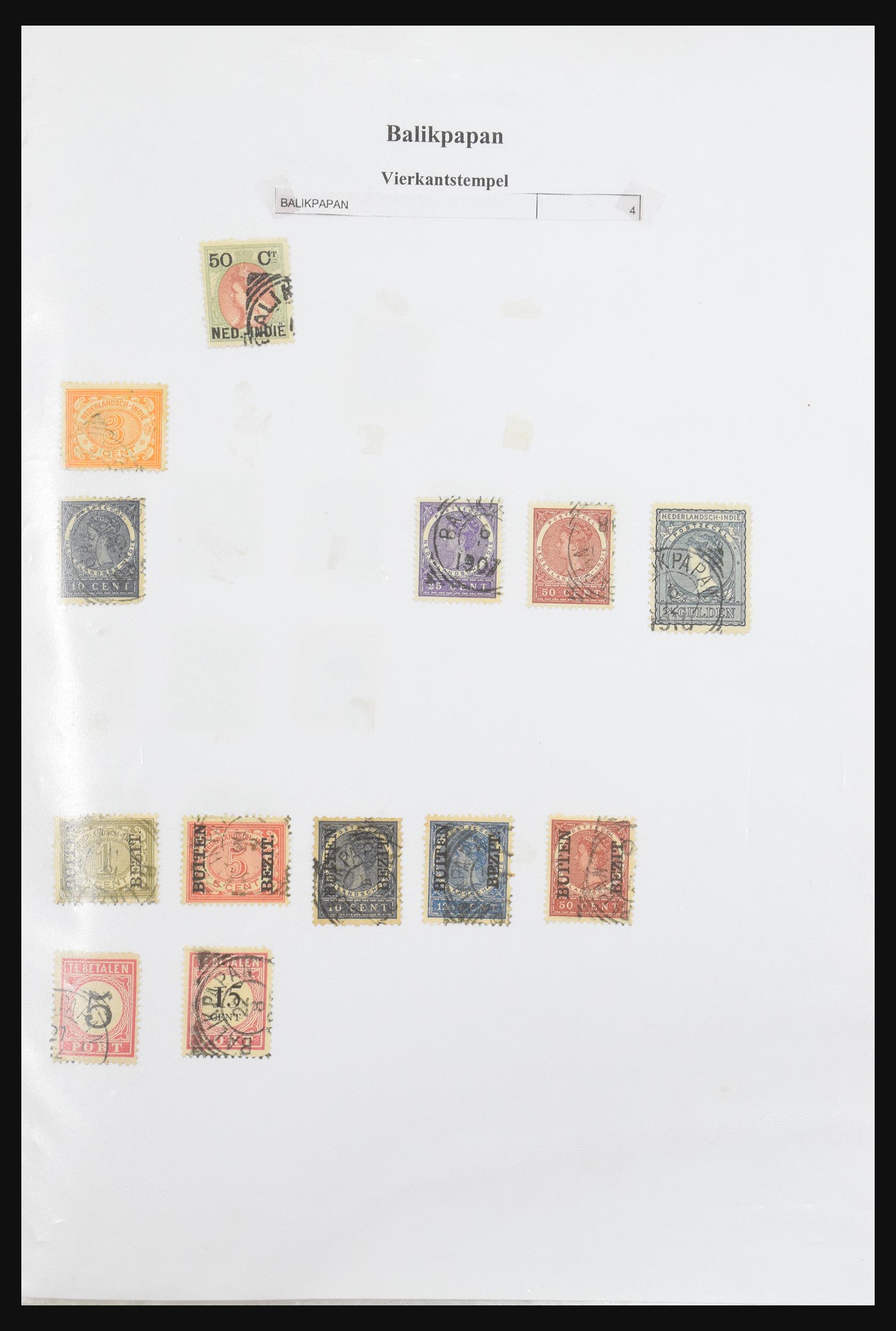 30981 010 - 30981 Dutch east Indies square cancels.