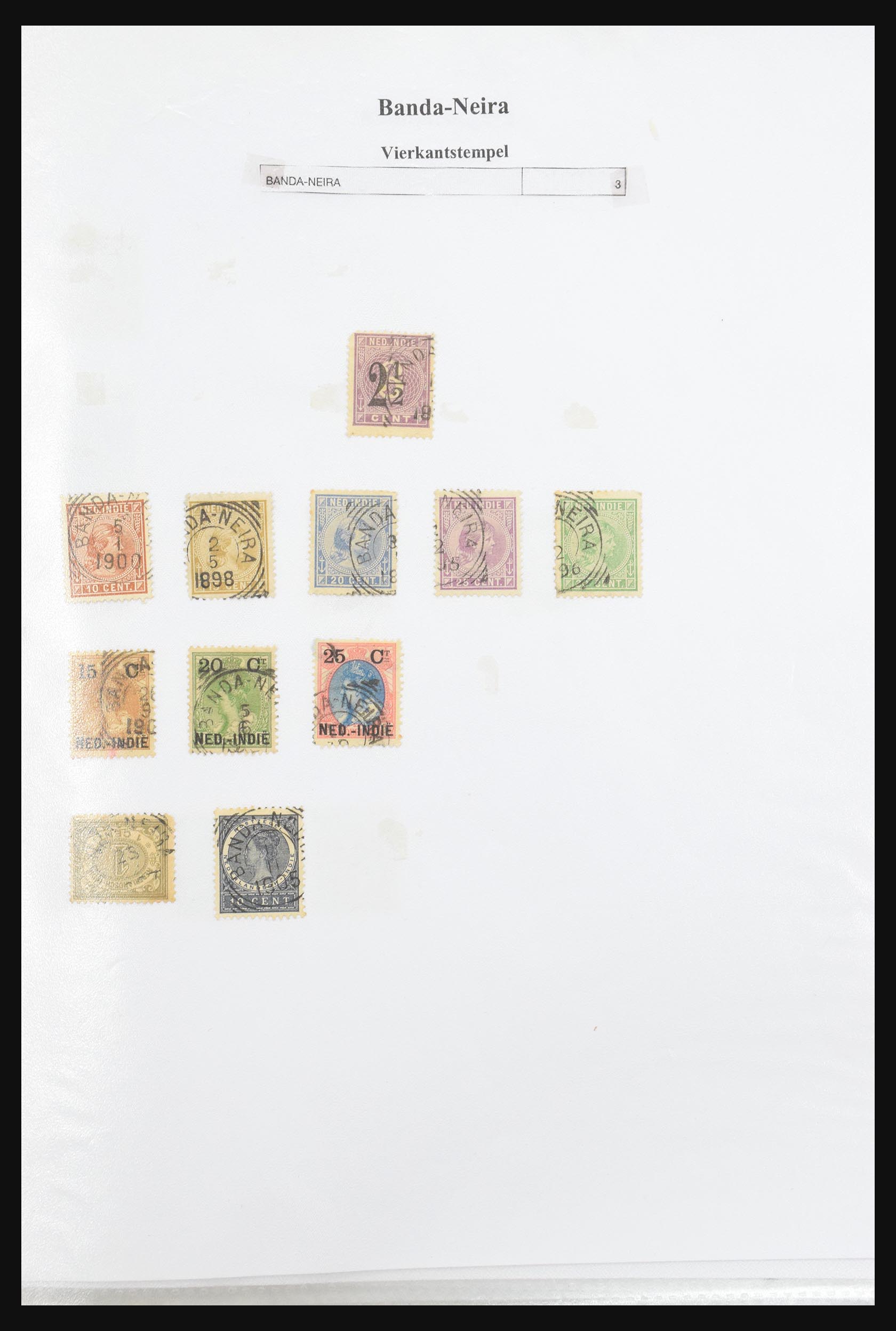 30981 011 - 30981 Dutch east Indies square cancels.