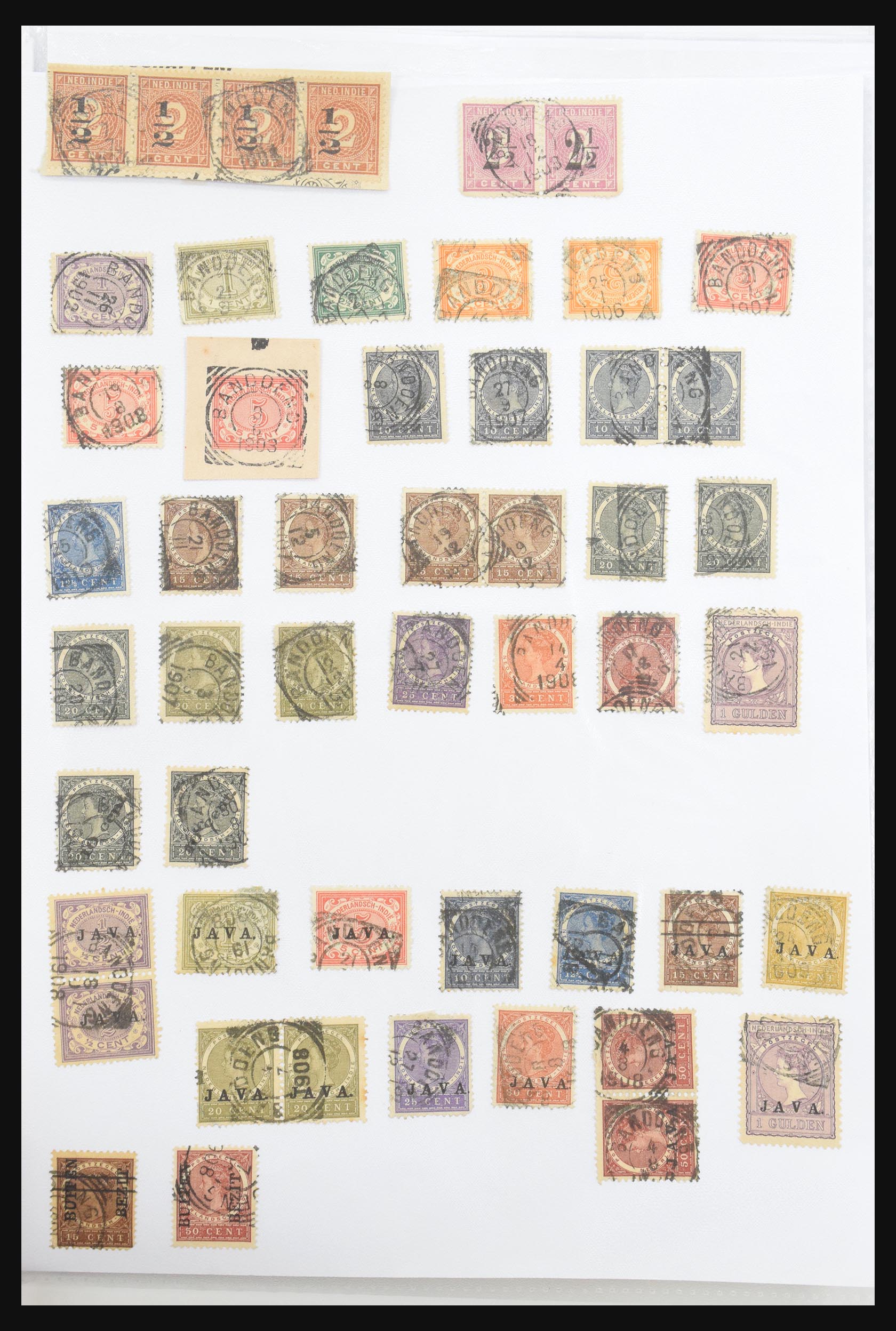 30981 018 - 30981 Dutch east Indies square cancels.