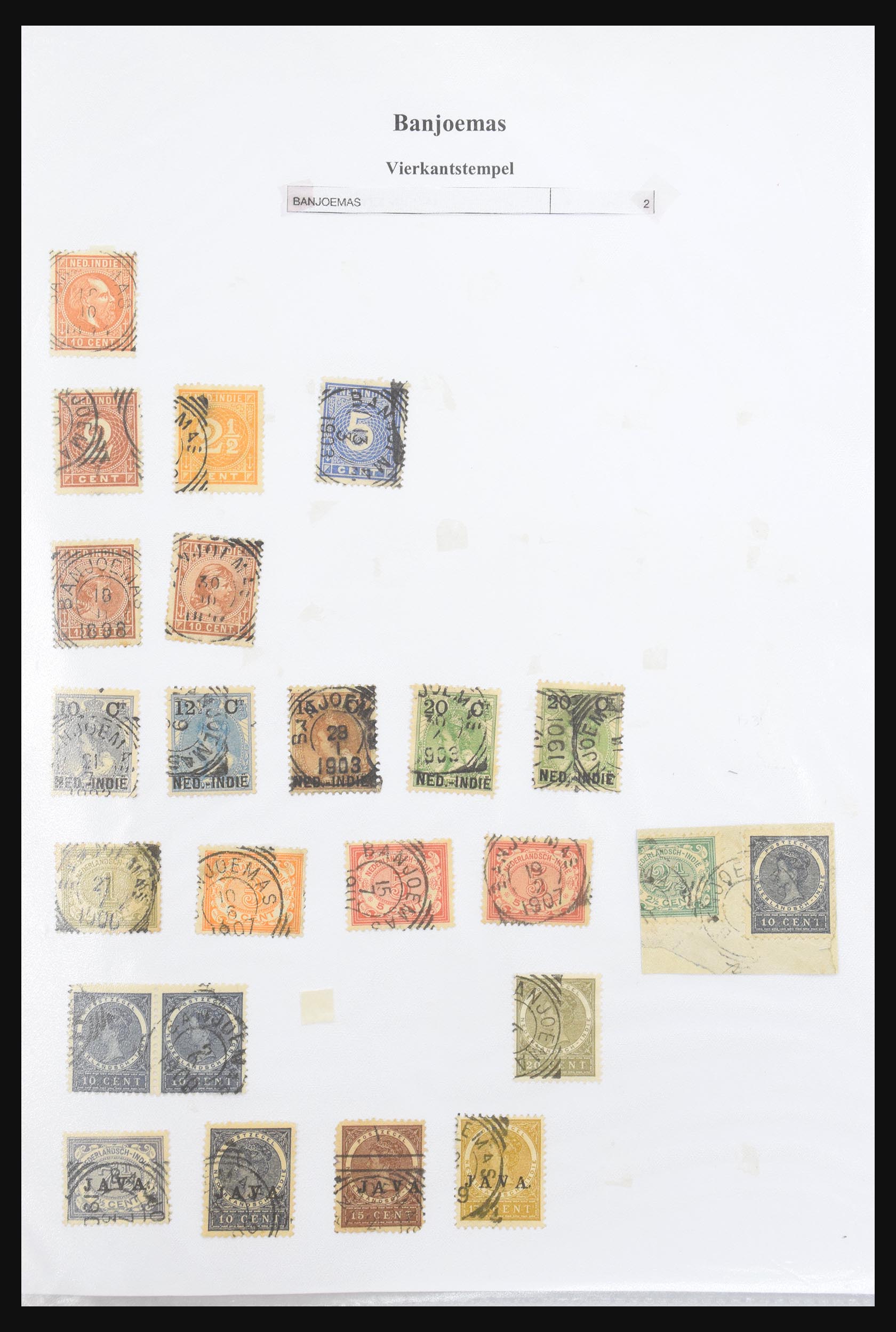 30981 023 - 30981 Dutch east Indies square cancels.