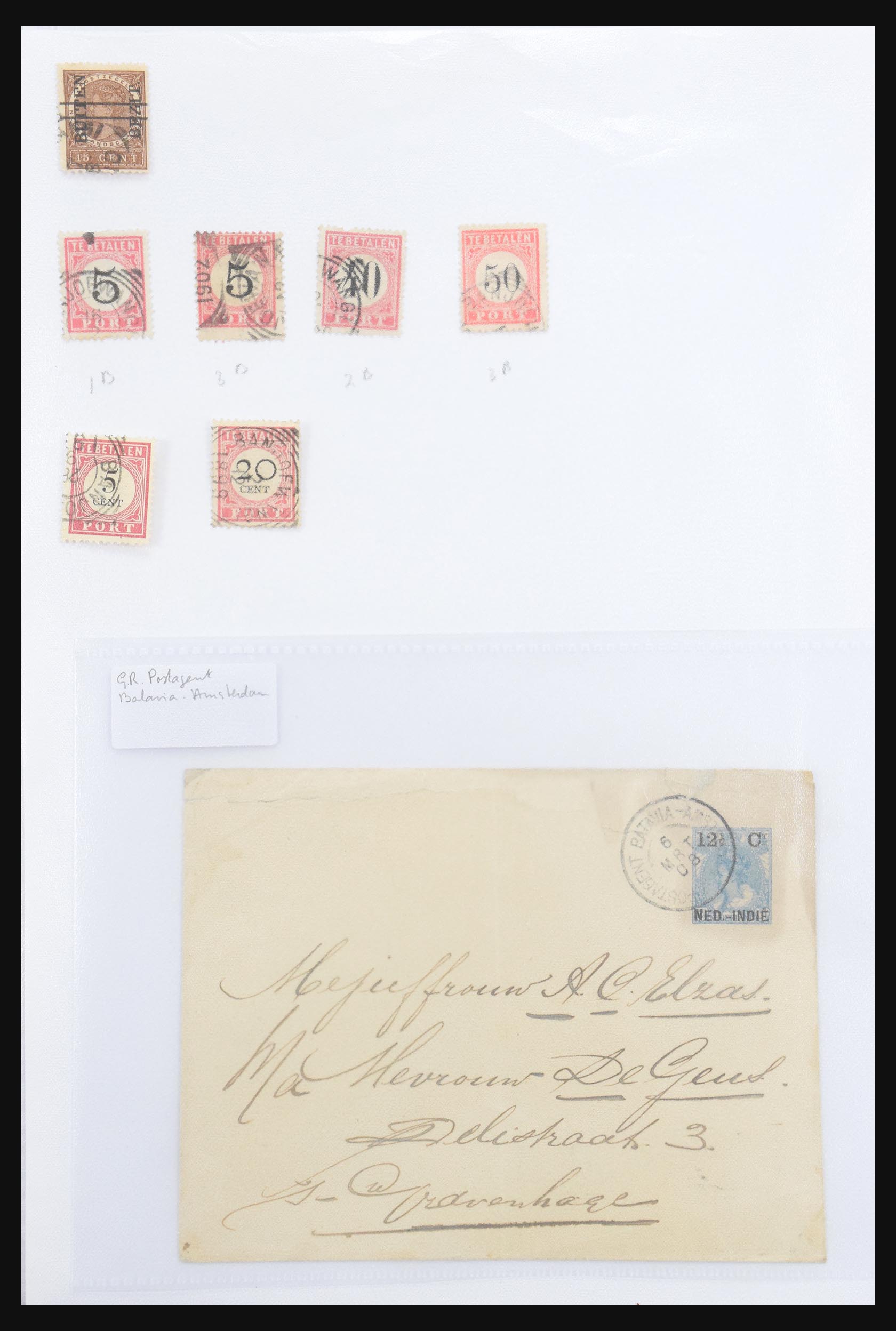 30981 026 - 30981 Dutch east Indies square cancels.