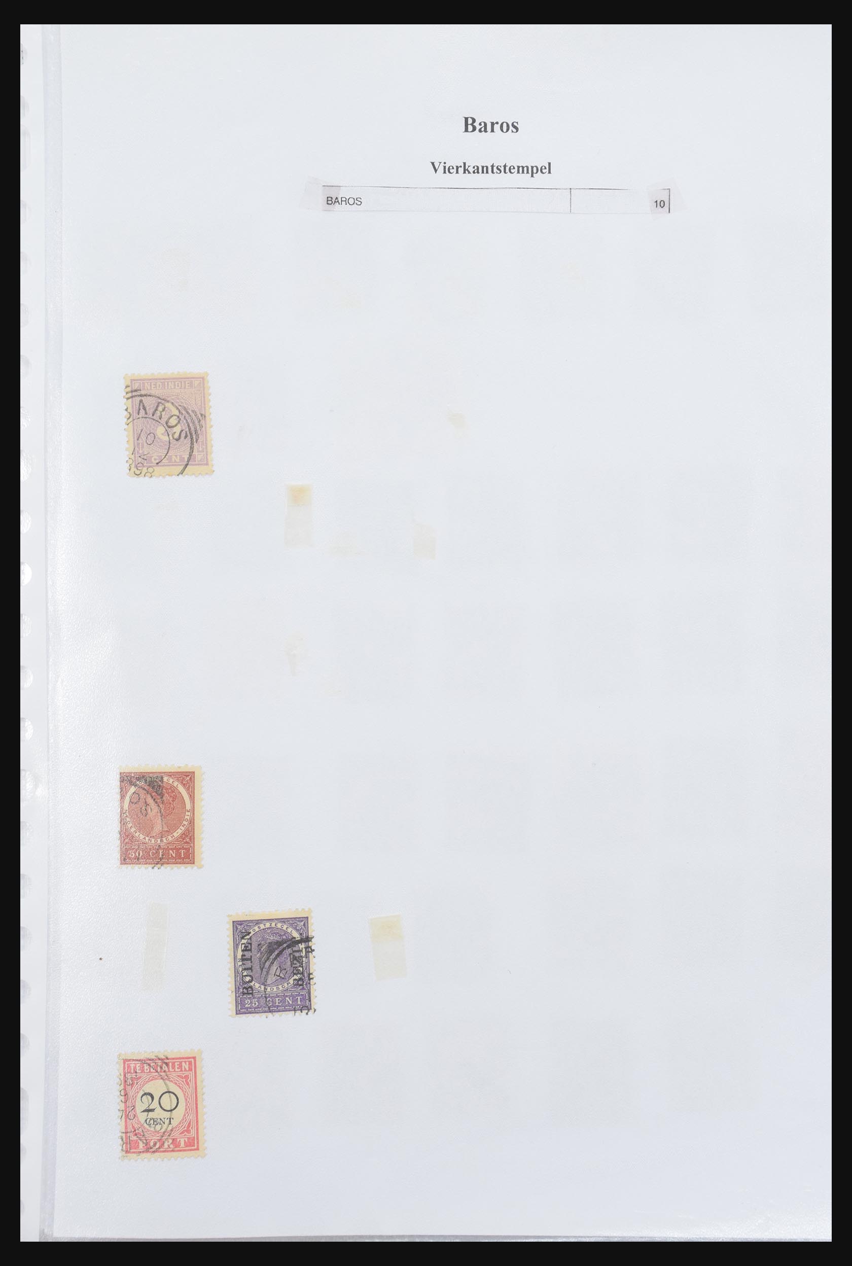 30981 027 - 30981 Dutch east Indies square cancels.