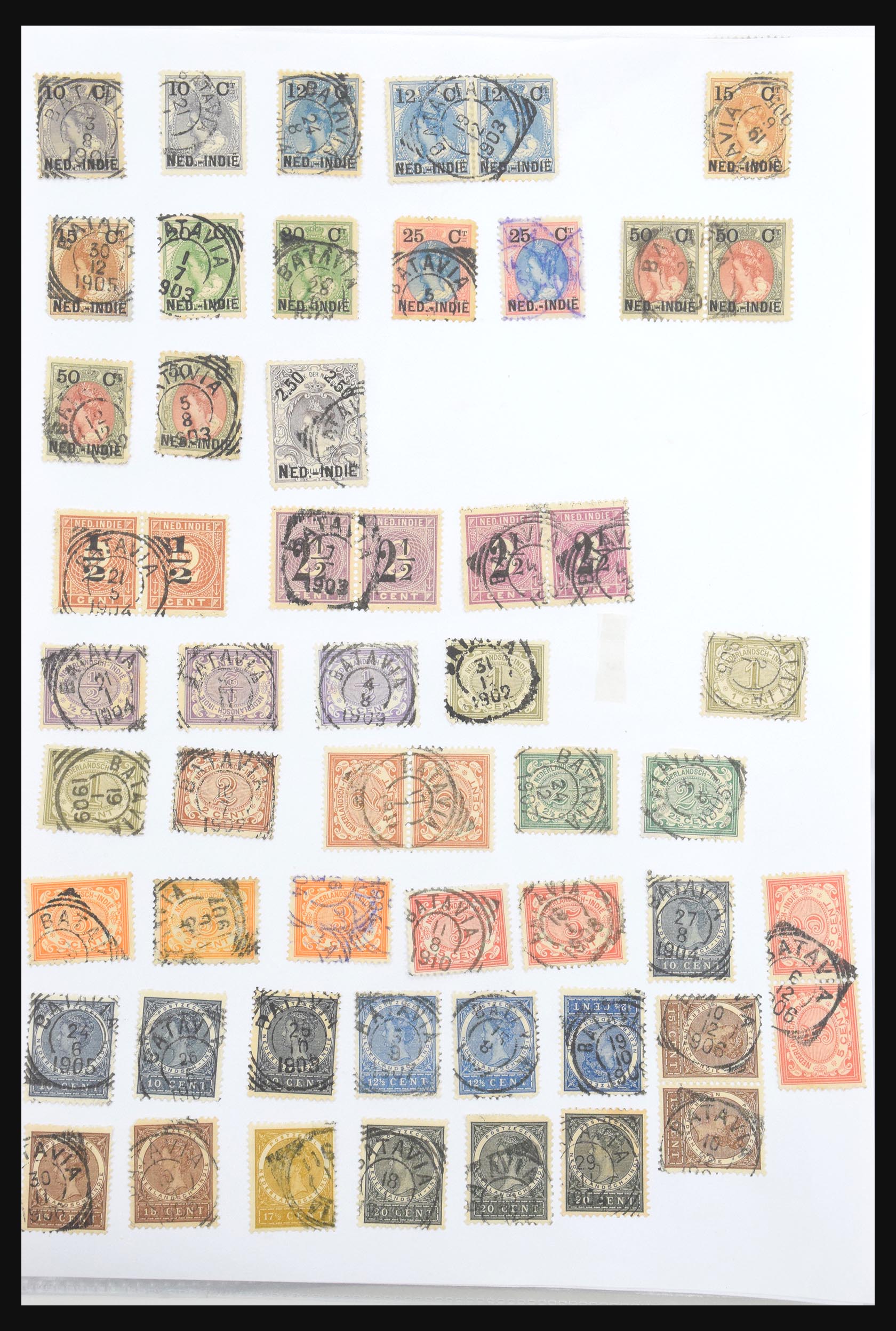 30981 029 - 30981 Dutch east Indies square cancels.