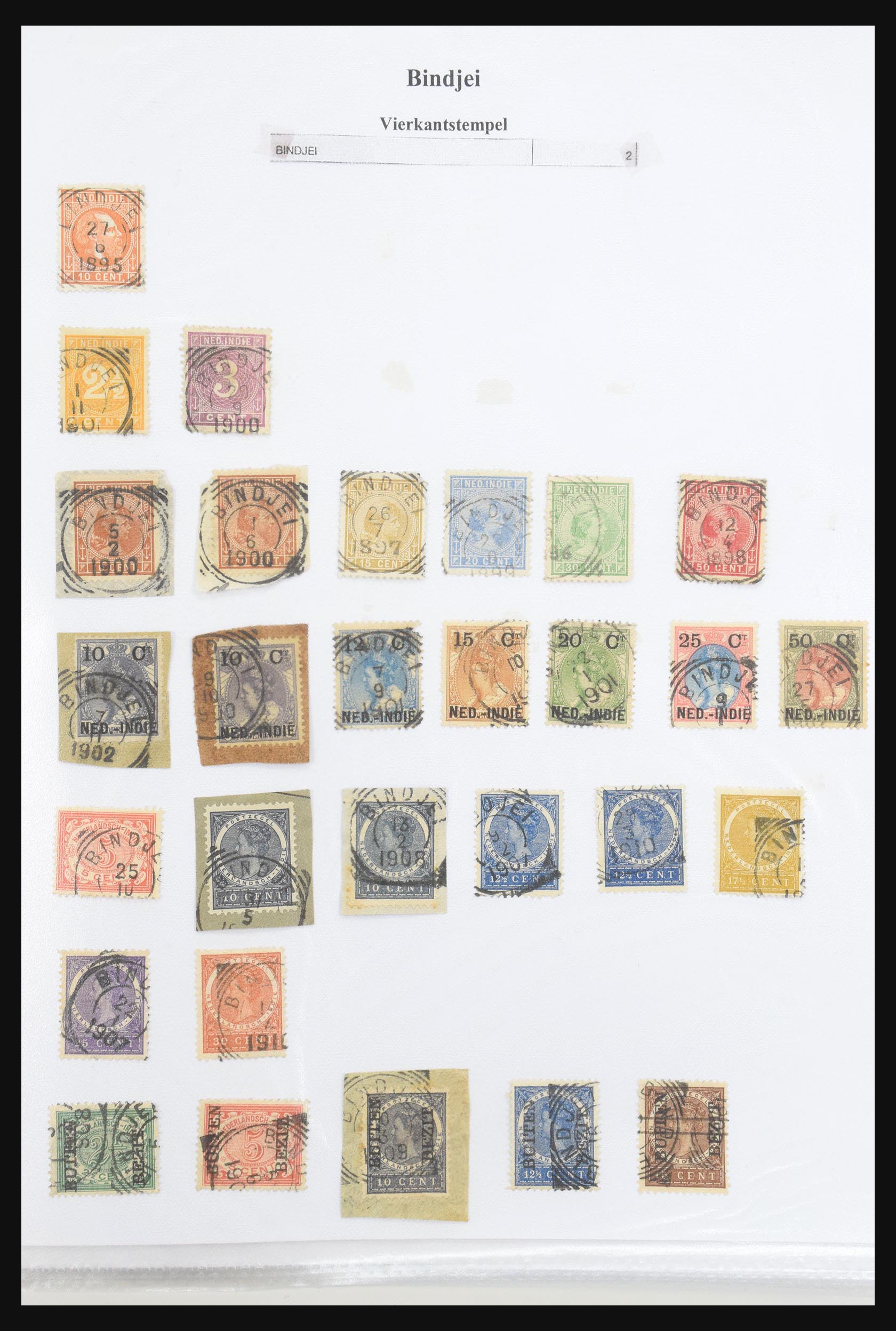 30981 041 - 30981 Dutch east Indies square cancels.