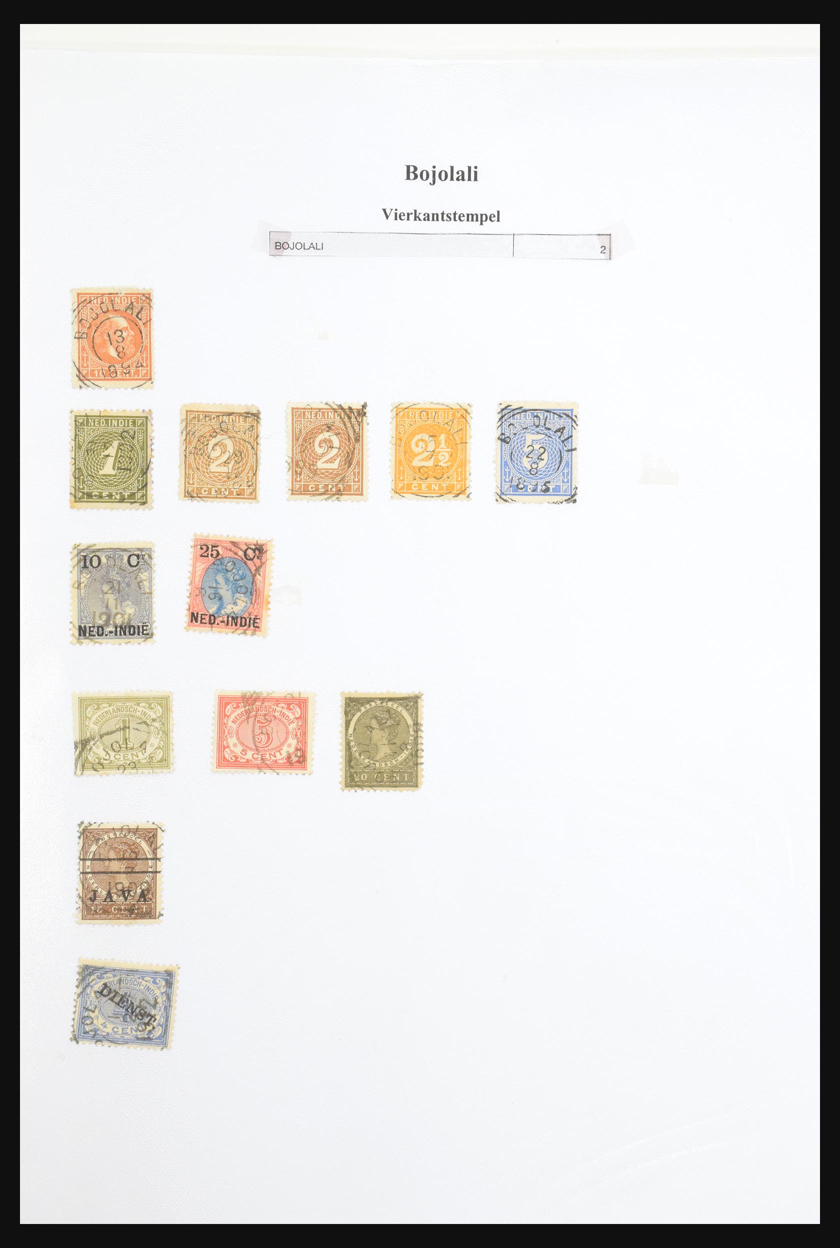 30981 050 - 30981 Dutch east Indies square cancels.