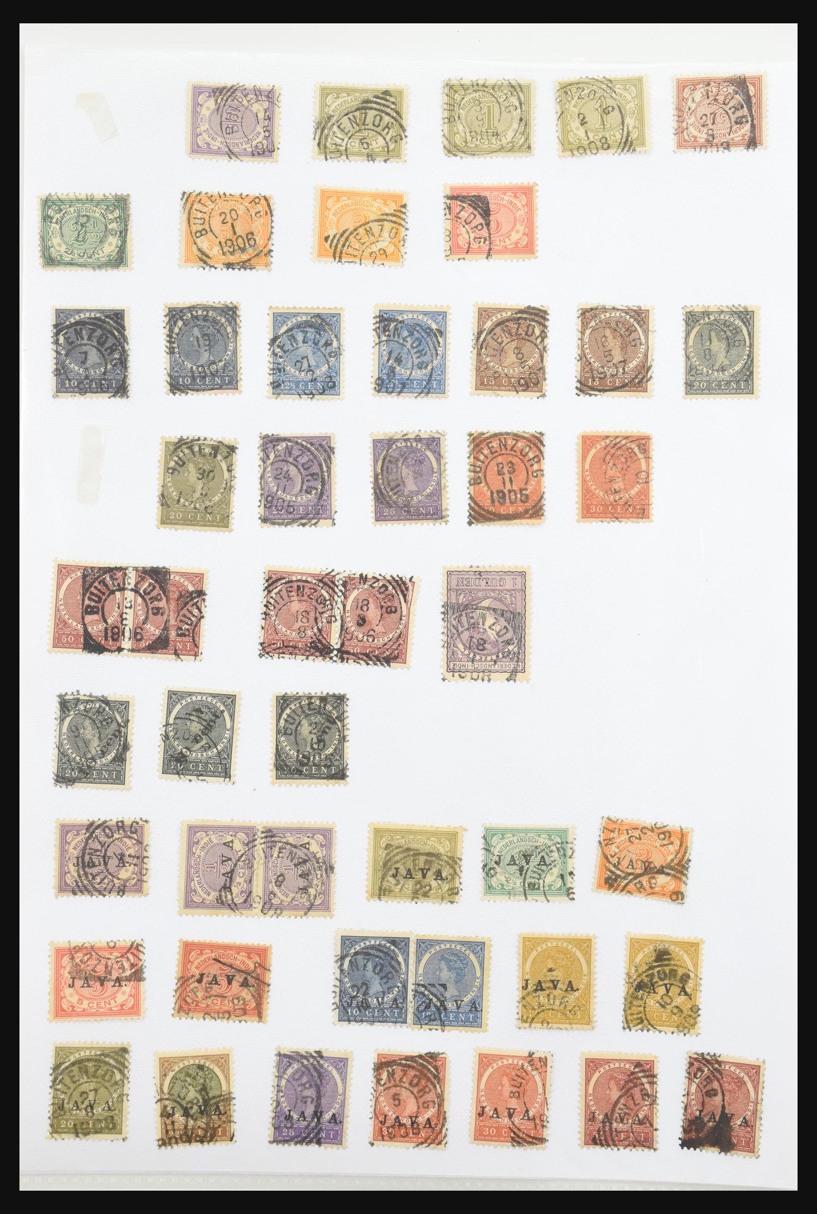 30981 053 - 30981 Dutch east Indies square cancels.