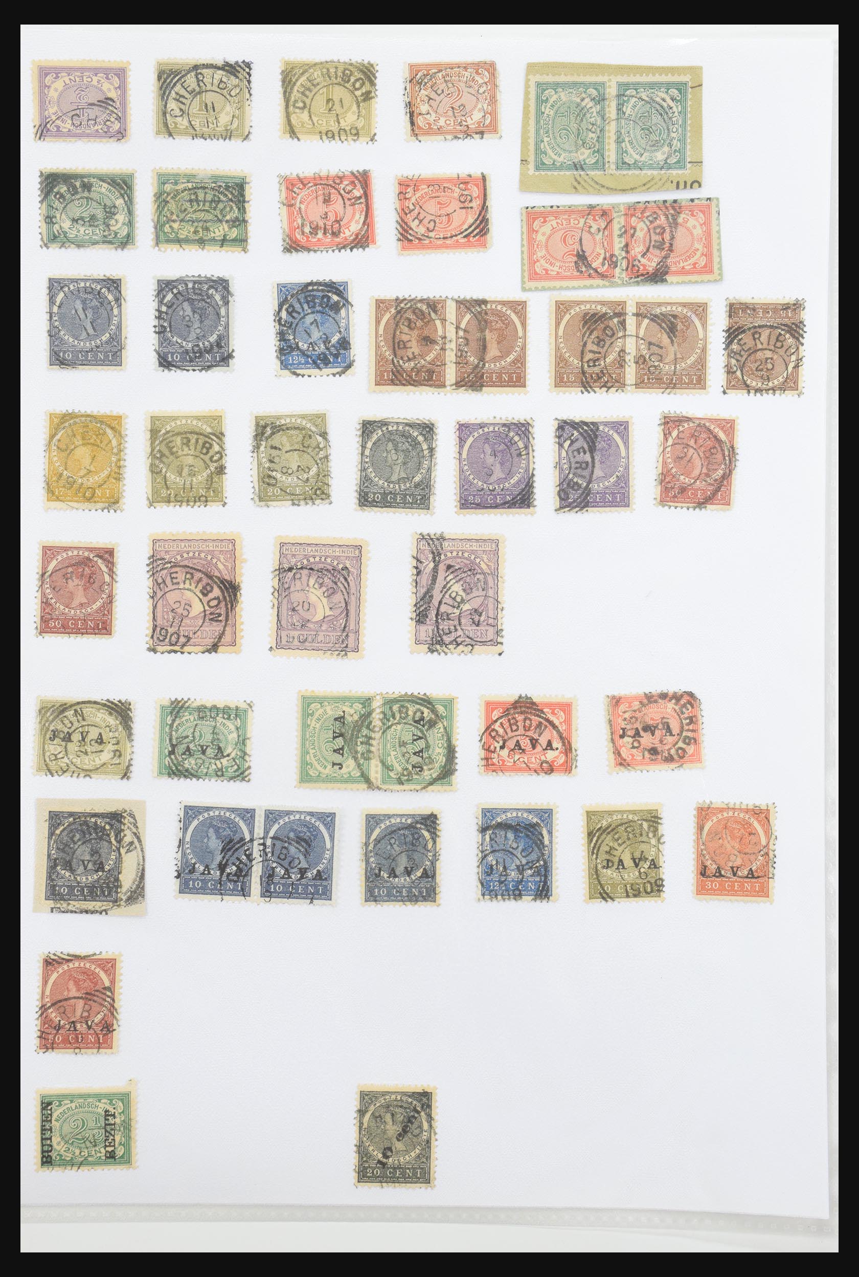 30981 058 - 30981 Dutch east Indies square cancels.