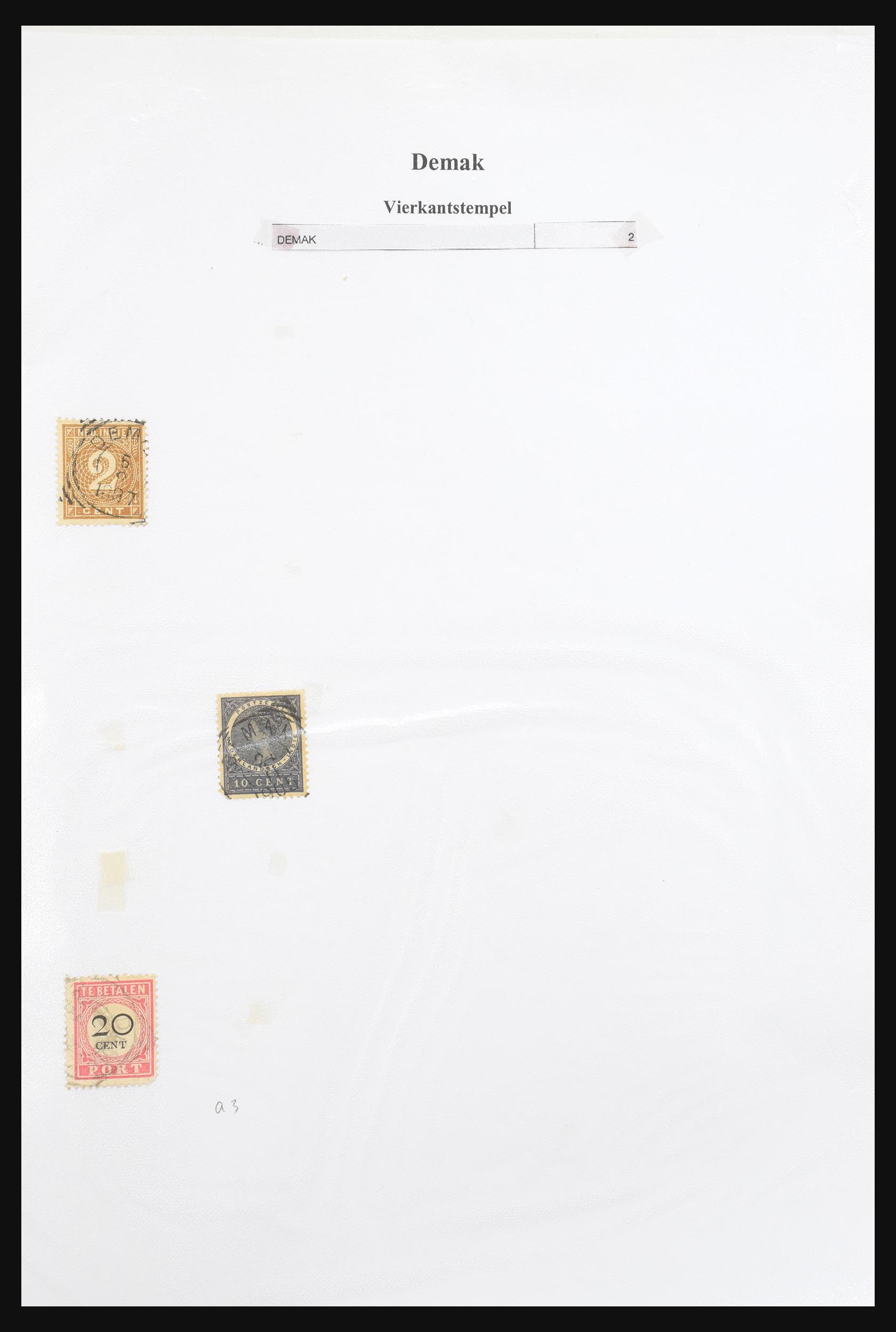 30981 063 - 30981 Dutch east Indies square cancels.