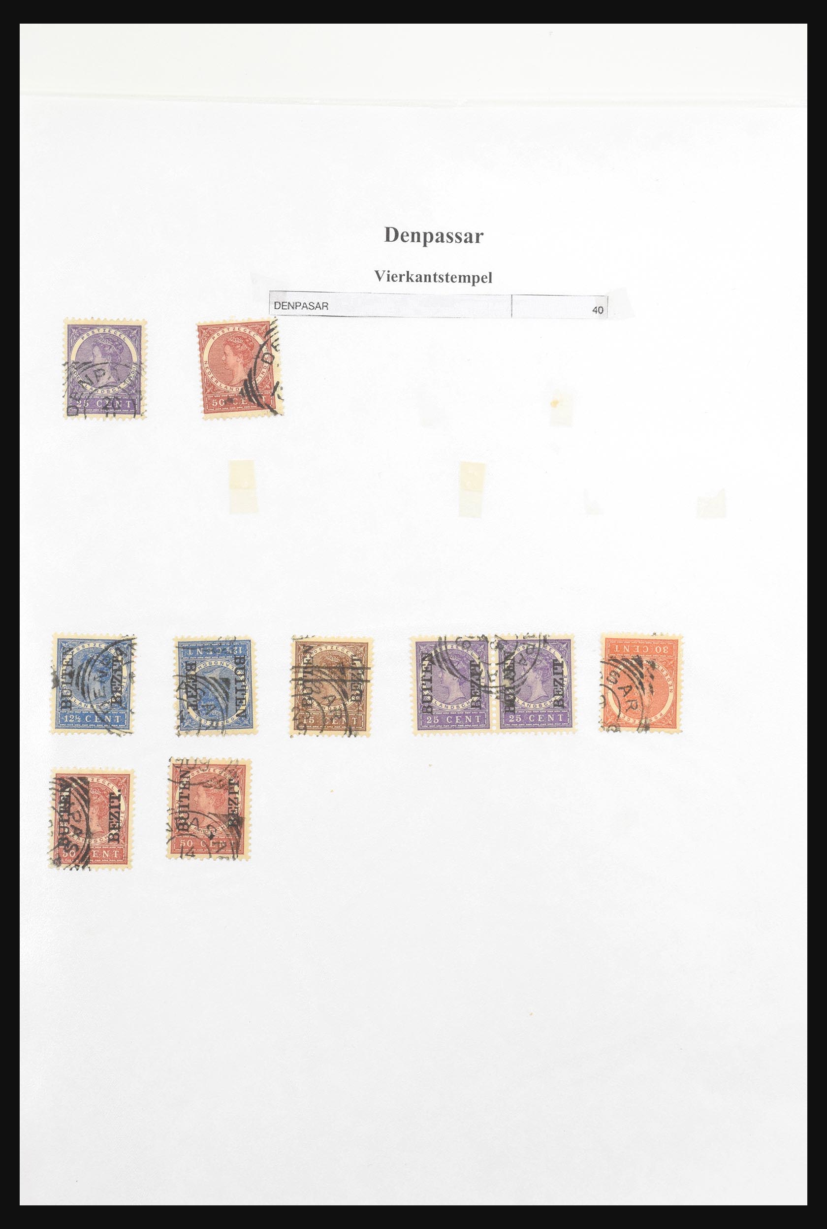 30981 064 - 30981 Dutch east Indies square cancels.