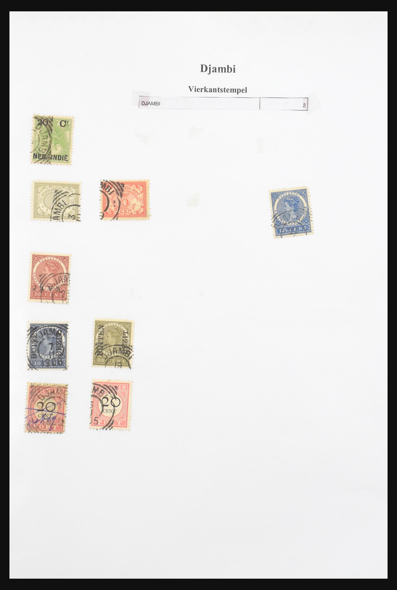 30981 065 - 30981 Dutch east Indies square cancels.