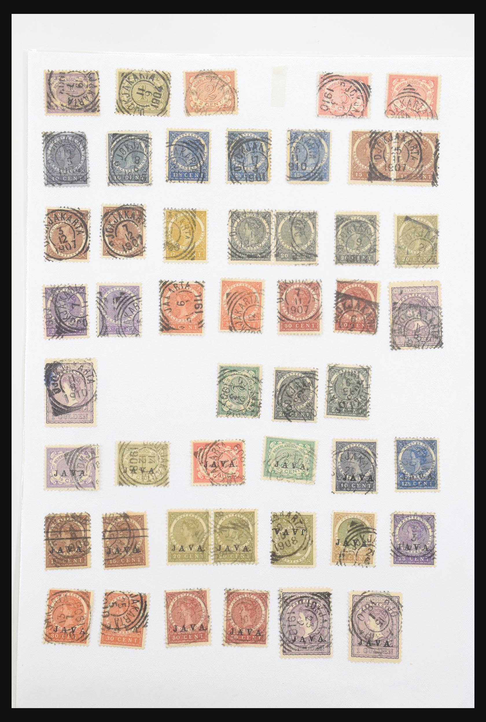 30981 070 - 30981 Dutch east Indies square cancels.