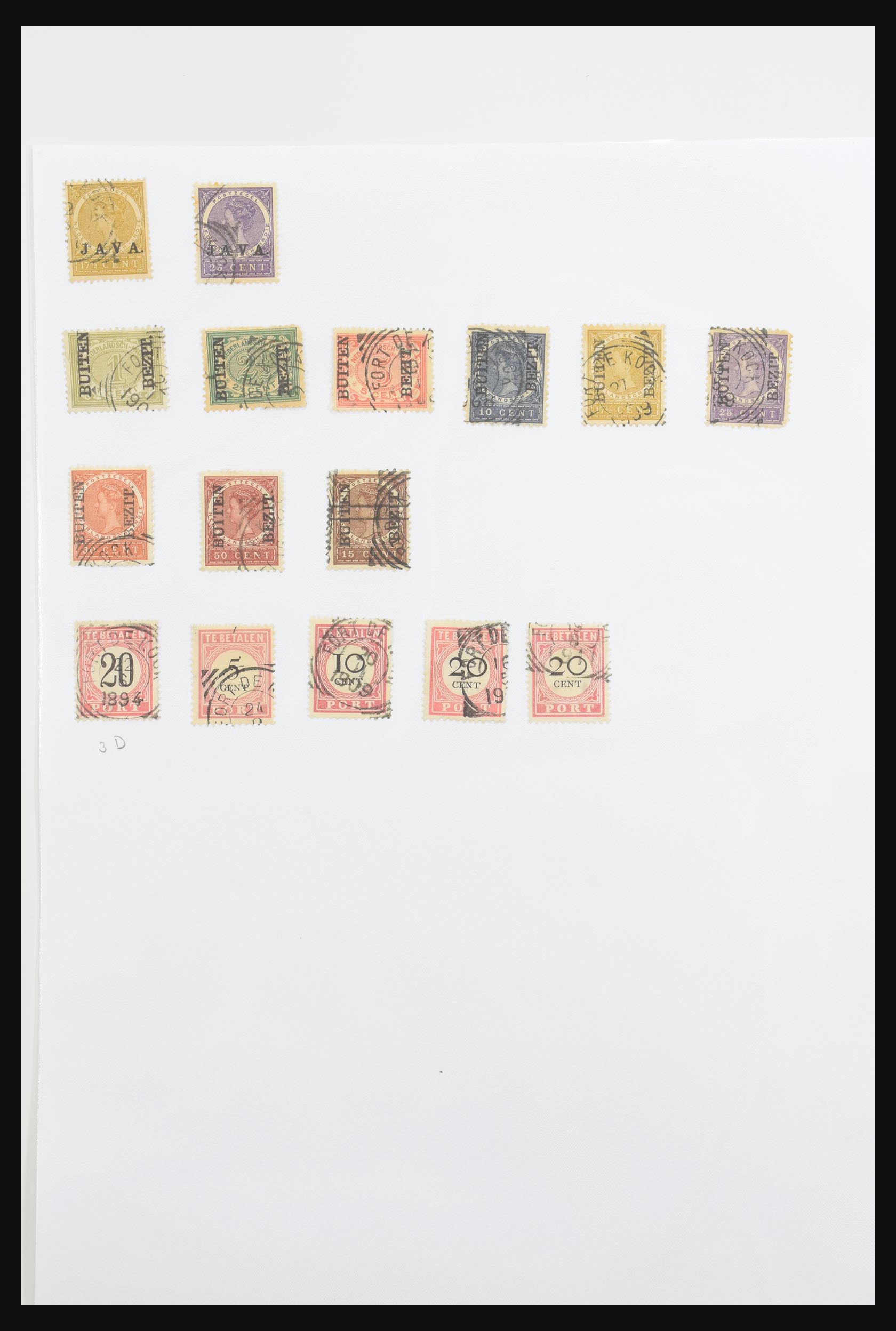 30981 077 - 30981 Dutch east Indies square cancels.