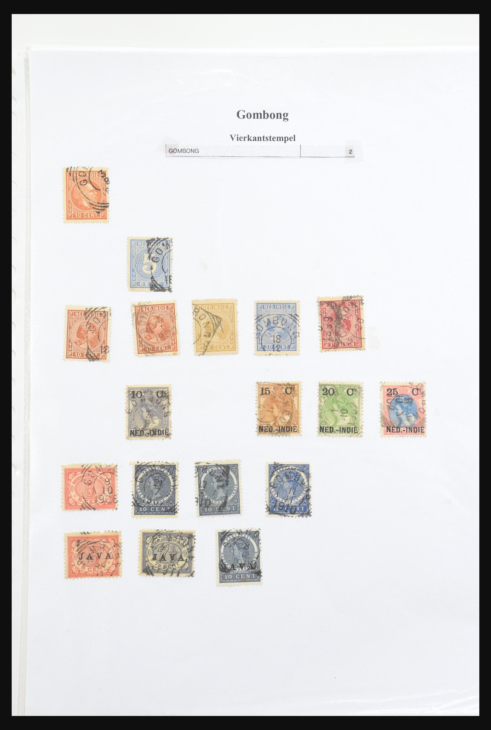 30981 080 - 30981 Dutch east Indies square cancels.