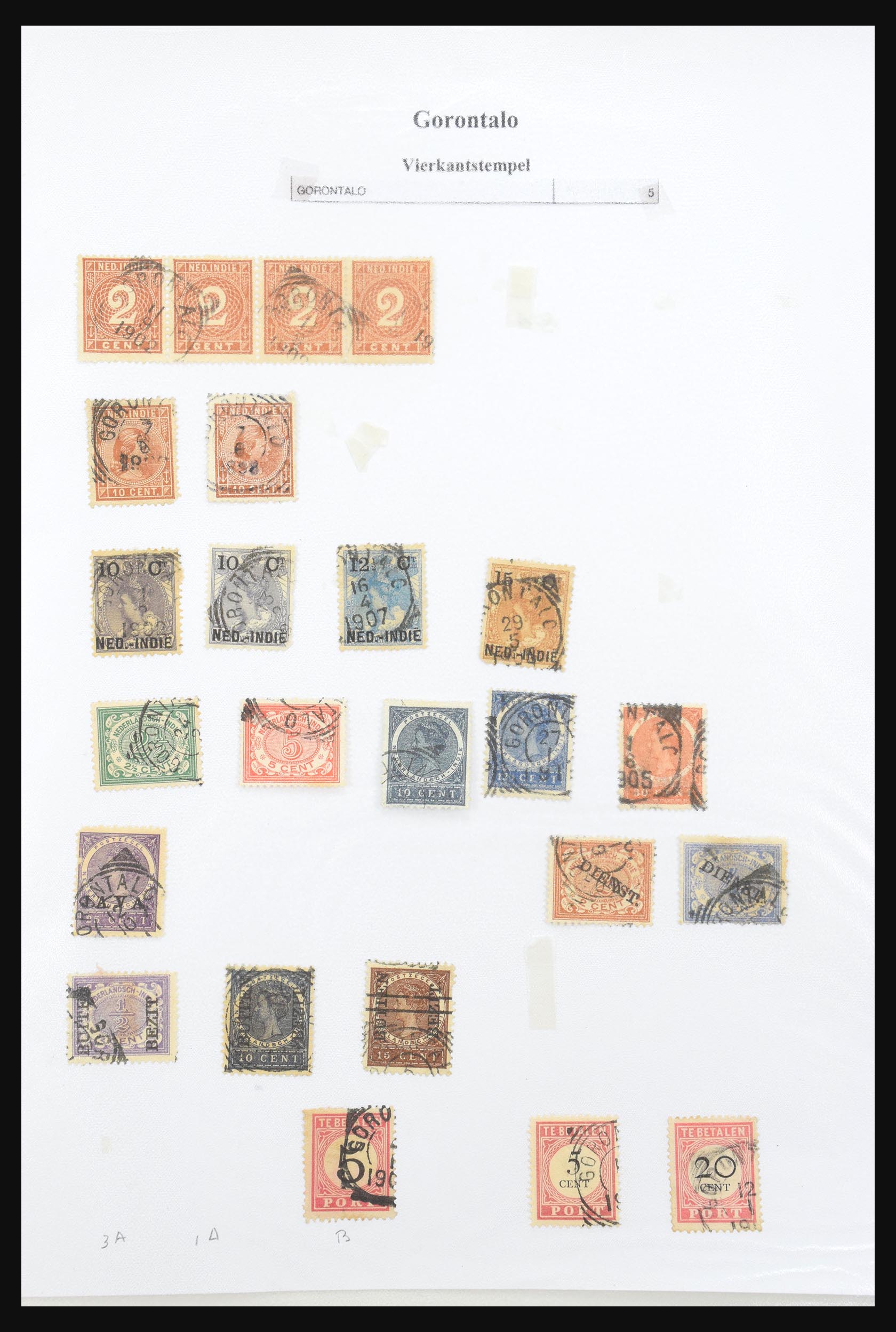 30981 082 - 30981 Dutch east Indies square cancels.