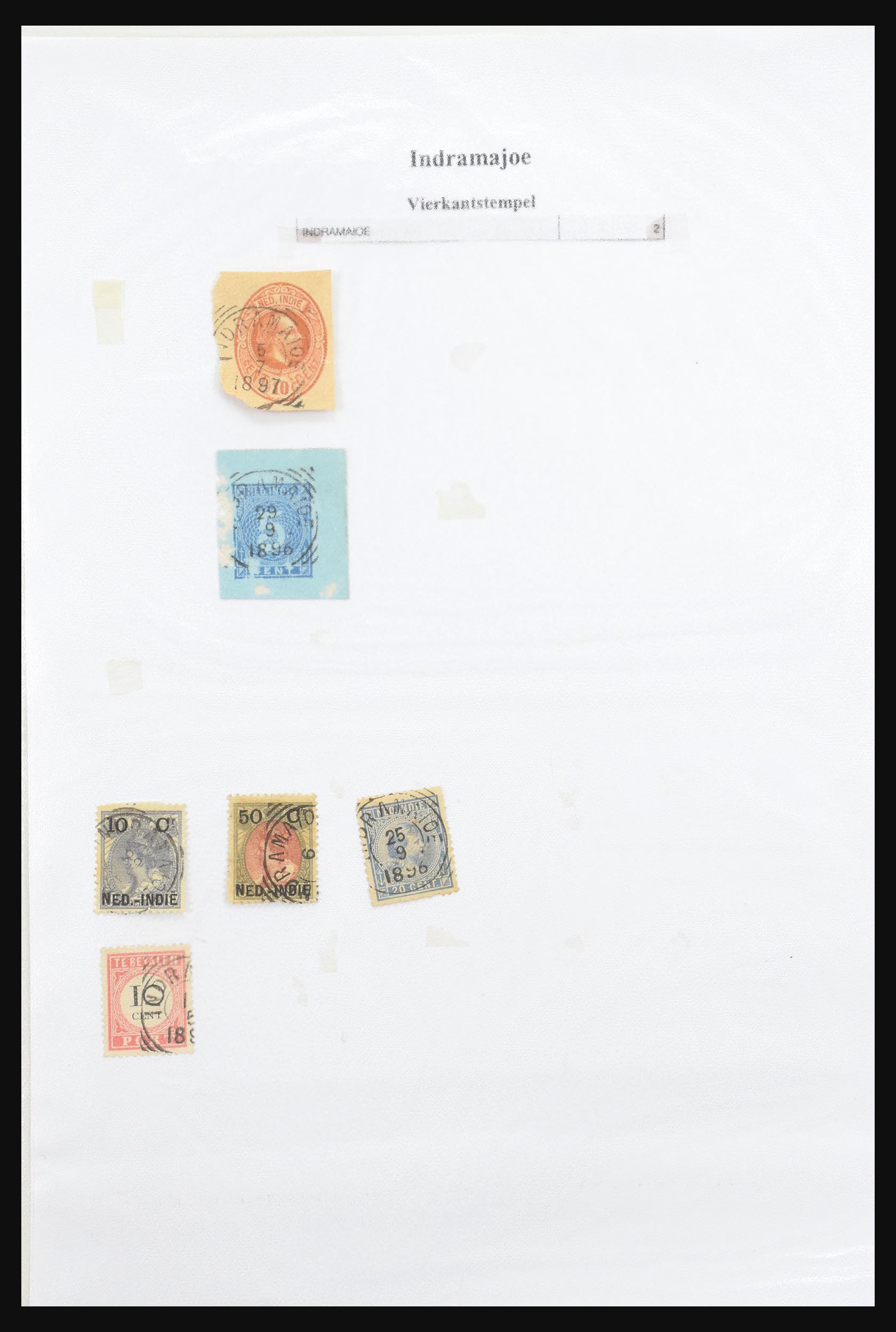 30981 085 - 30981 Dutch east Indies square cancels.