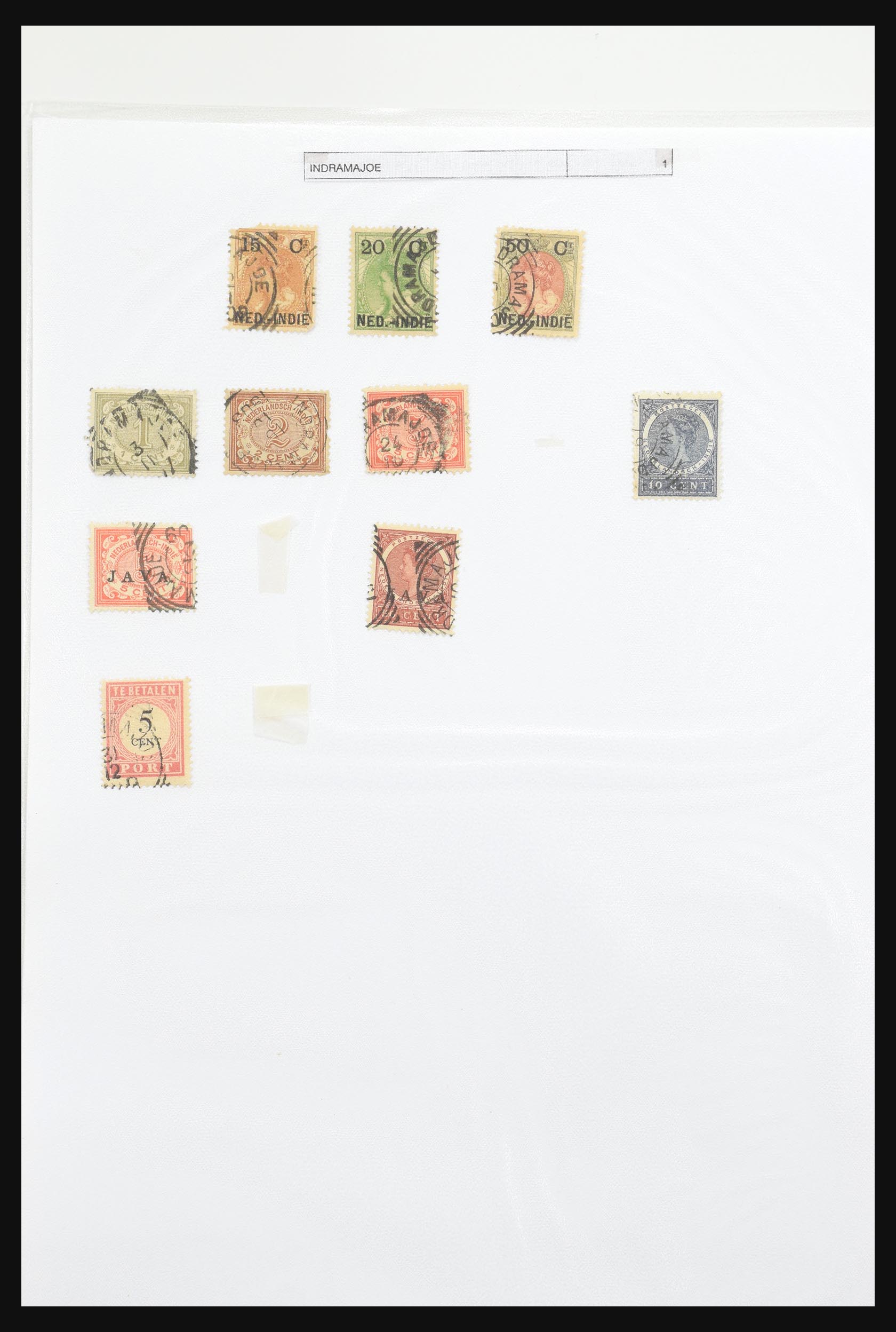 30981 086 - 30981 Dutch east Indies square cancels.