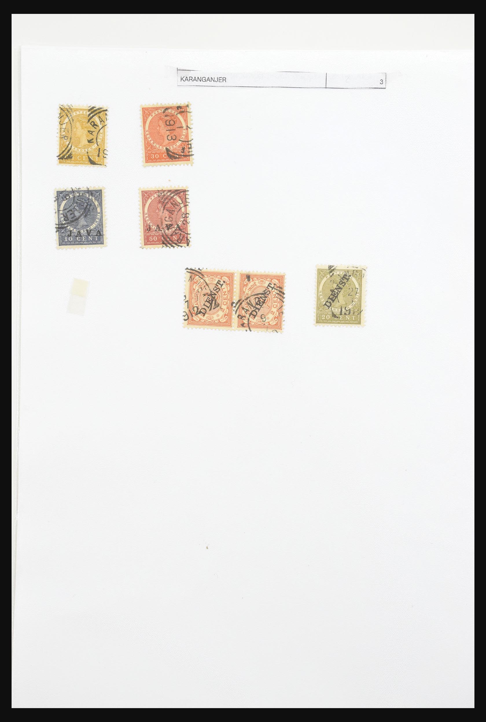 30981 094 - 30981 Dutch east Indies square cancels.