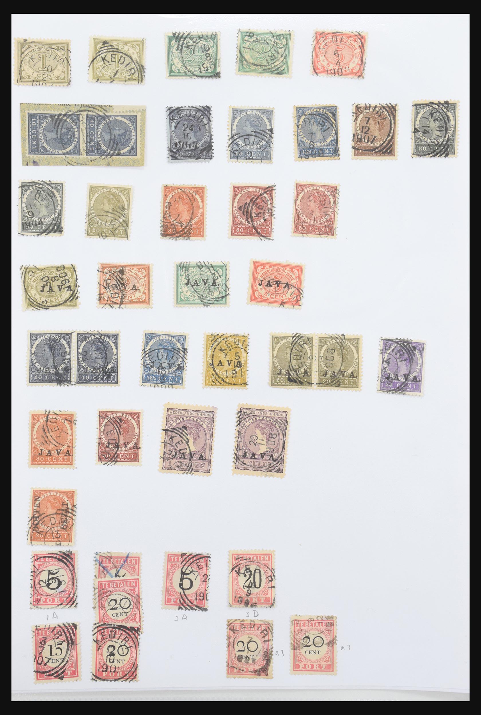 30981 097 - 30981 Dutch east Indies square cancels.