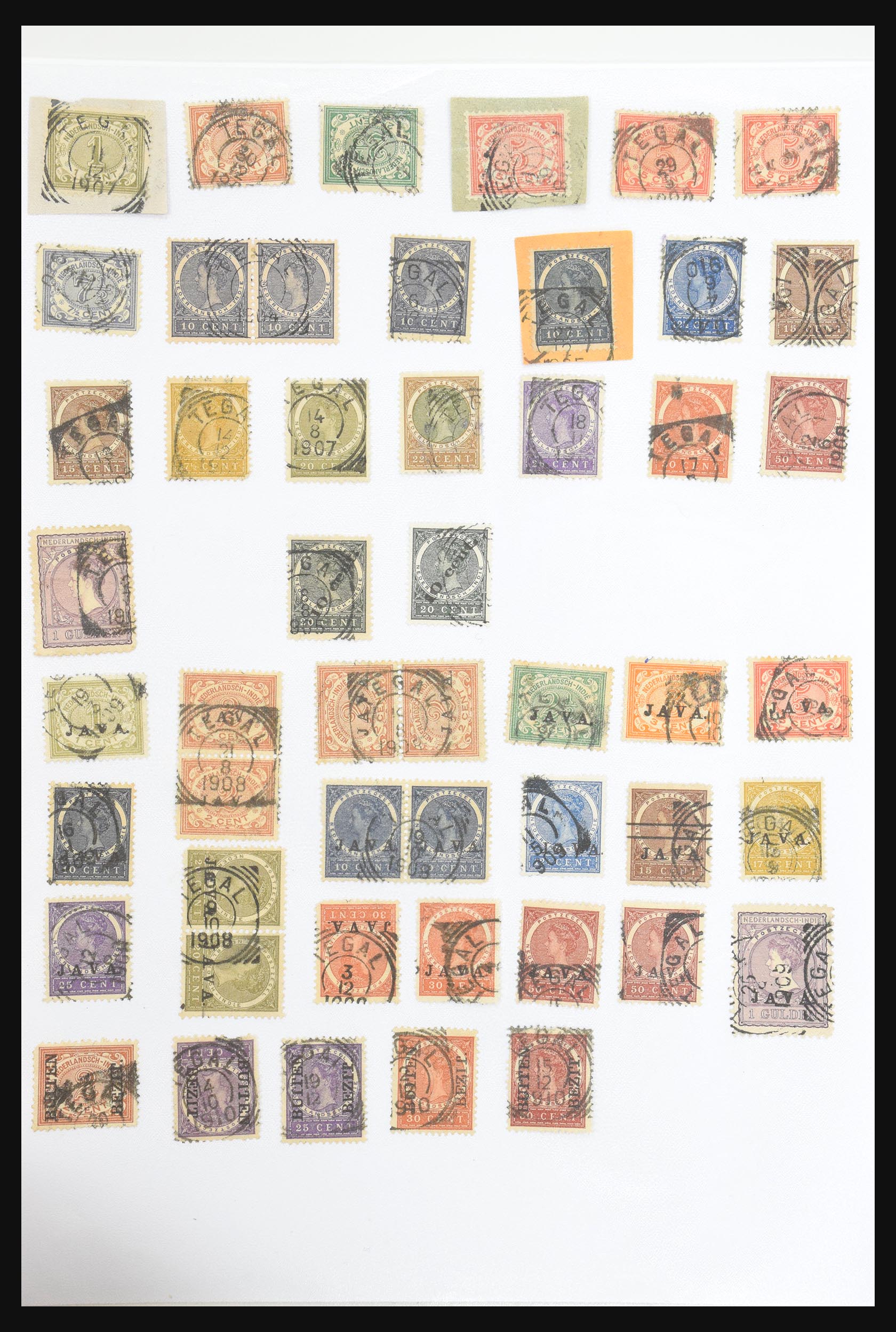 30981 304 - 30981 Dutch east Indies square cancels.