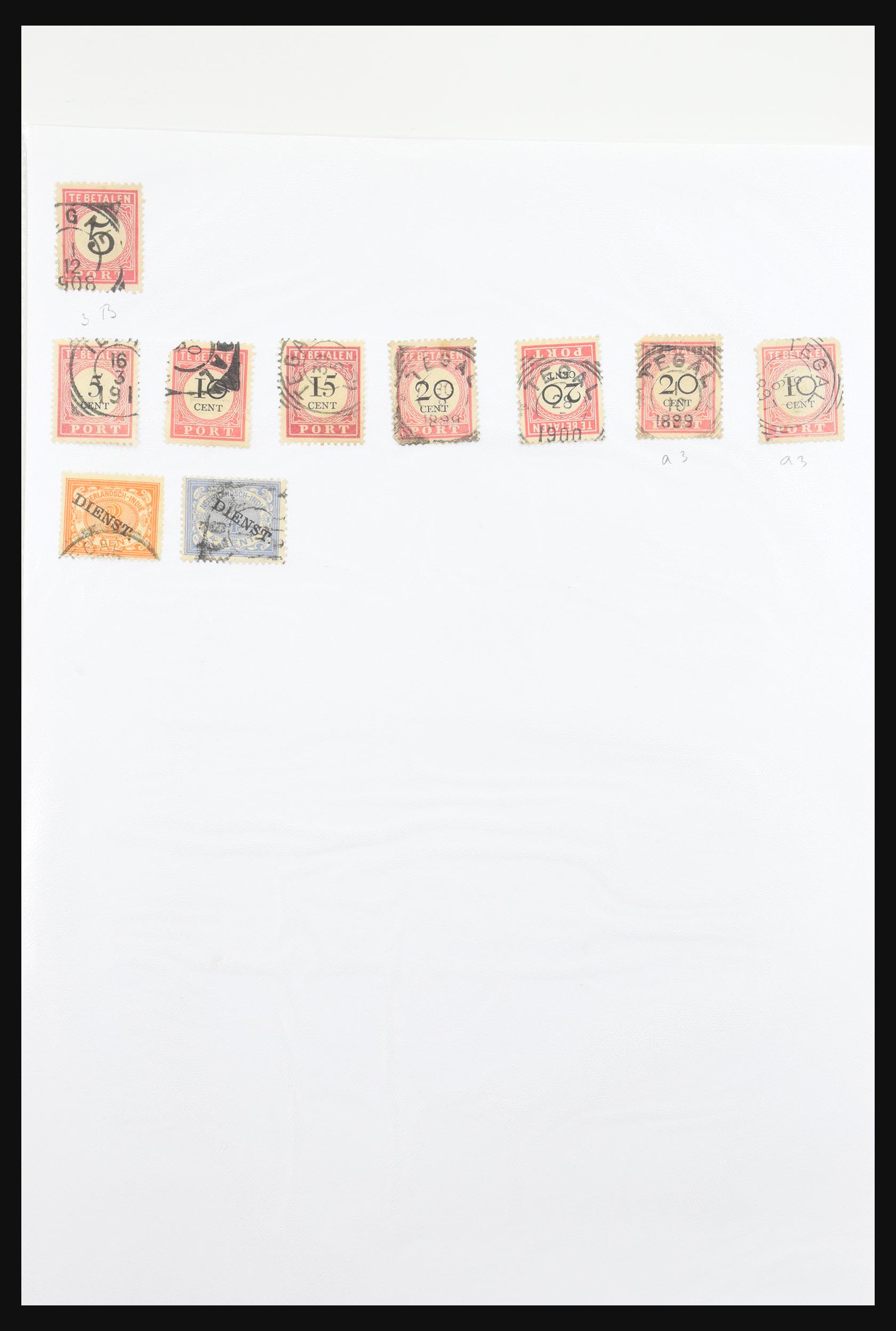 30981 305 - 30981 Dutch east Indies square cancels.