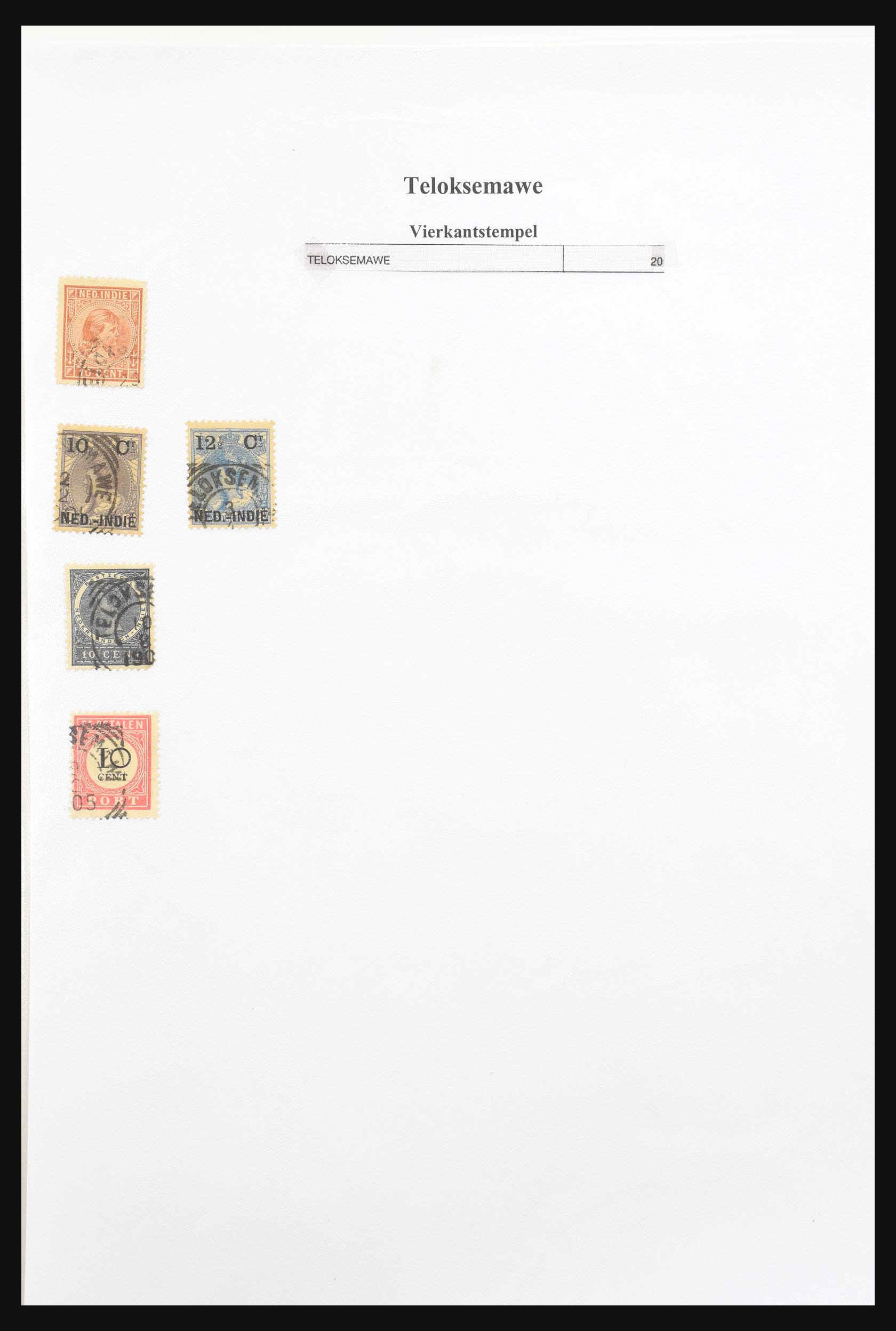 30981 309 - 30981 Dutch east Indies square cancels.