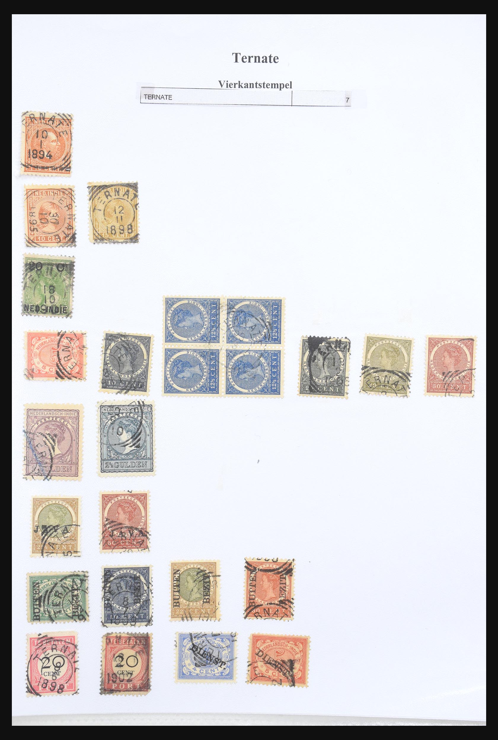 30981 315 - 30981 Dutch east Indies square cancels.