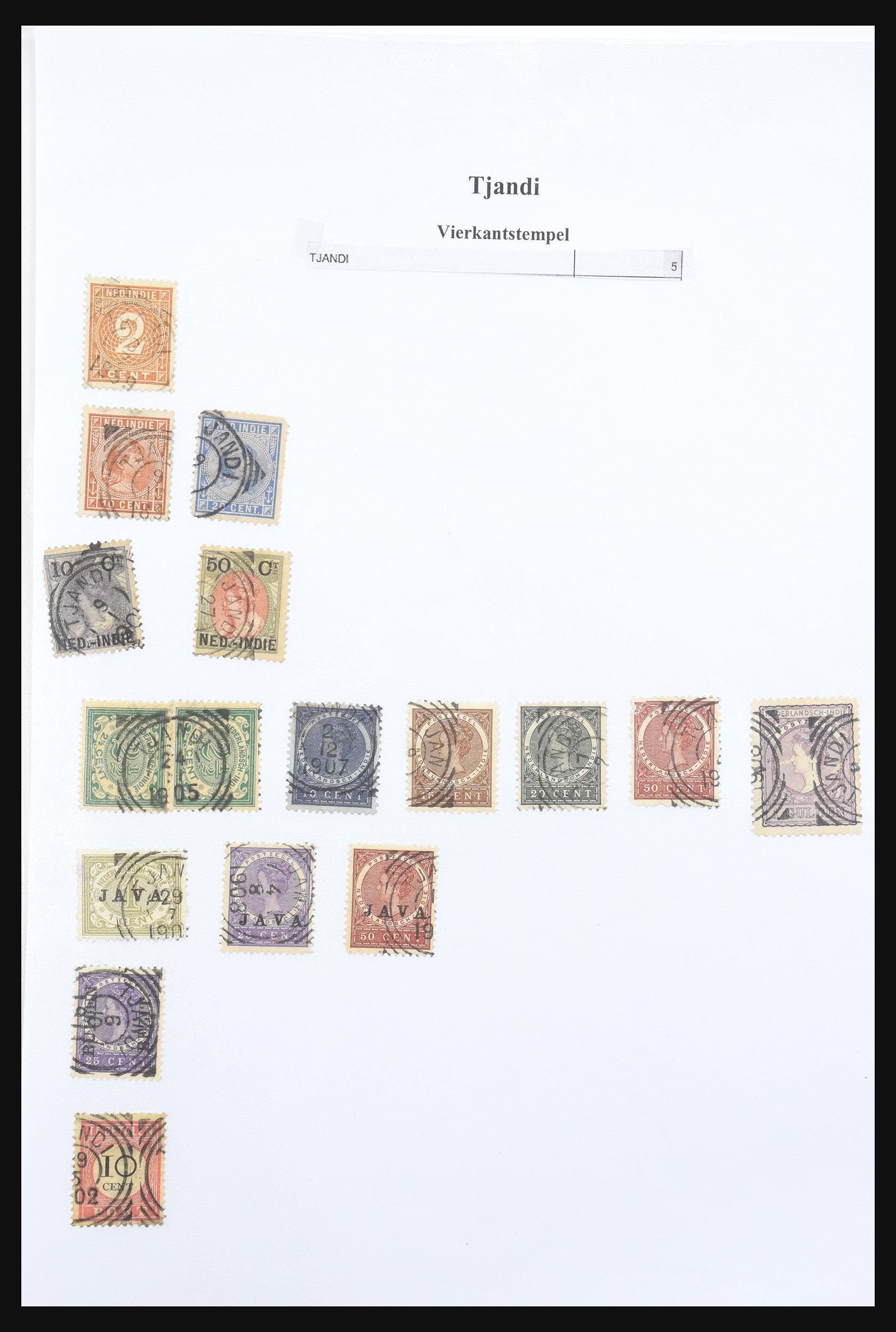 30981 317 - 30981 Dutch east Indies square cancels.