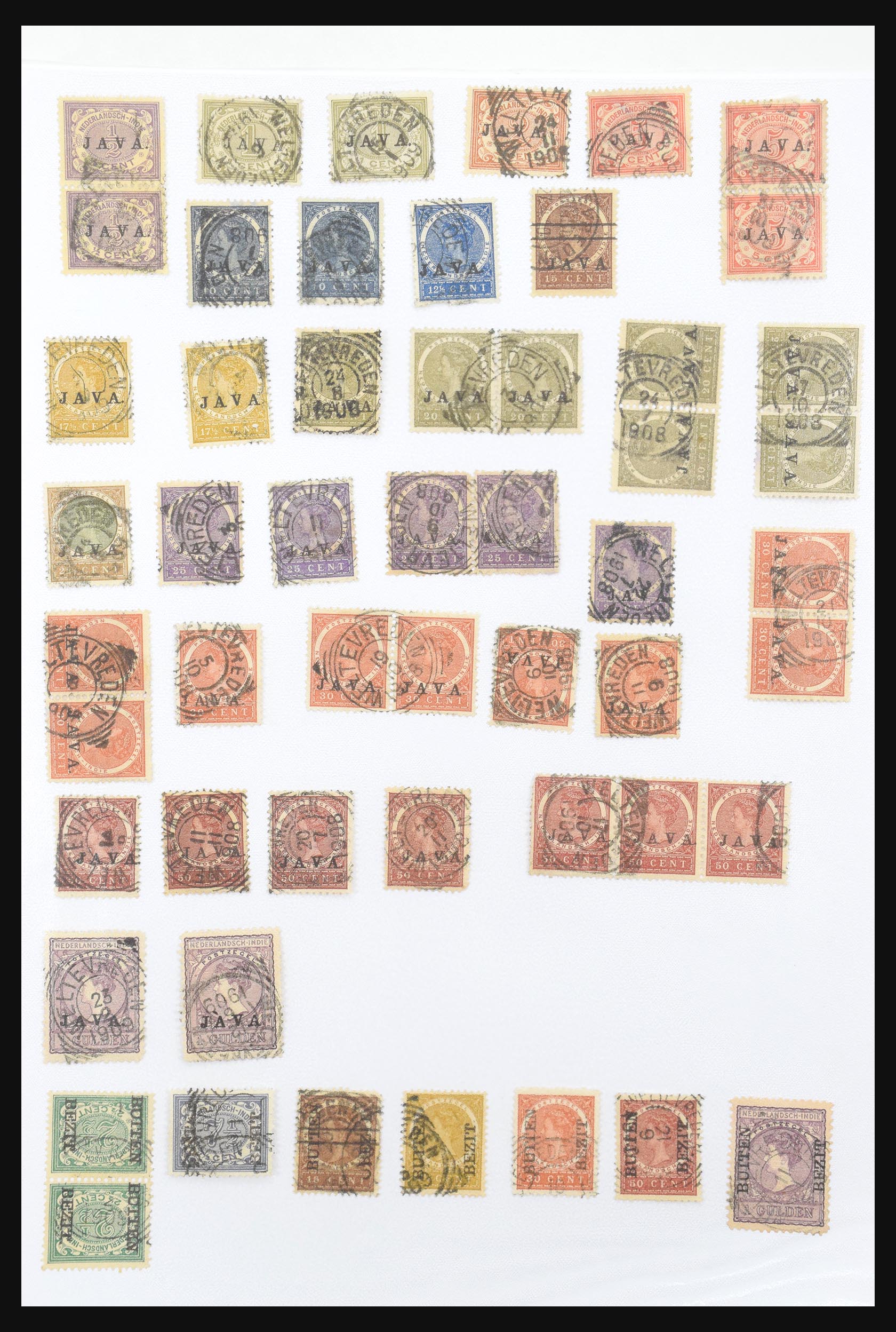 30981 336 - 30981 Dutch east Indies square cancels.